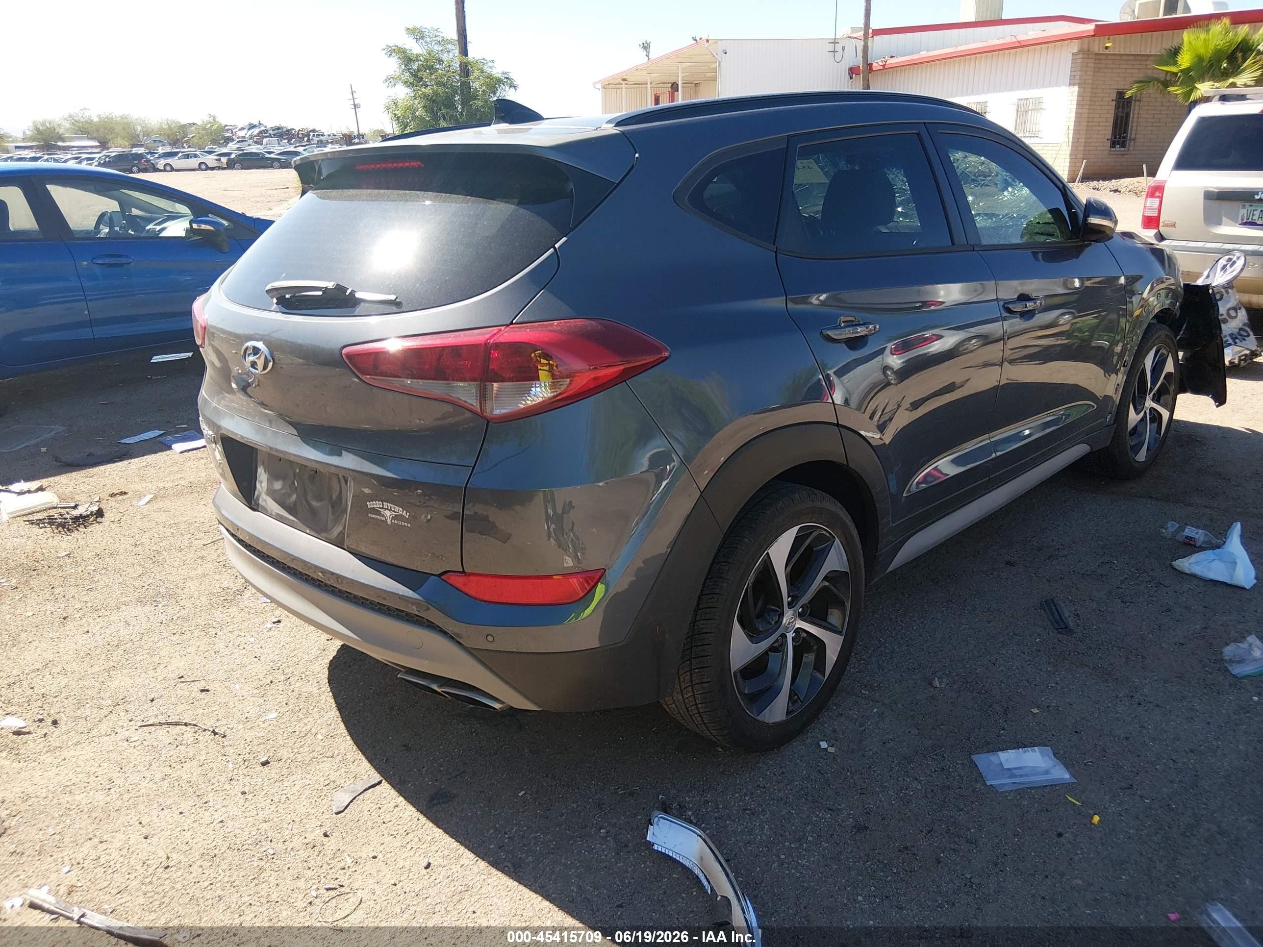2018 Hyundai Tucson VIN KM8J33A29JU752072 IAAI salvage auction — Front End, Salvage (Arizona), sold $3,750 on 2026-07-09 (photo 4)