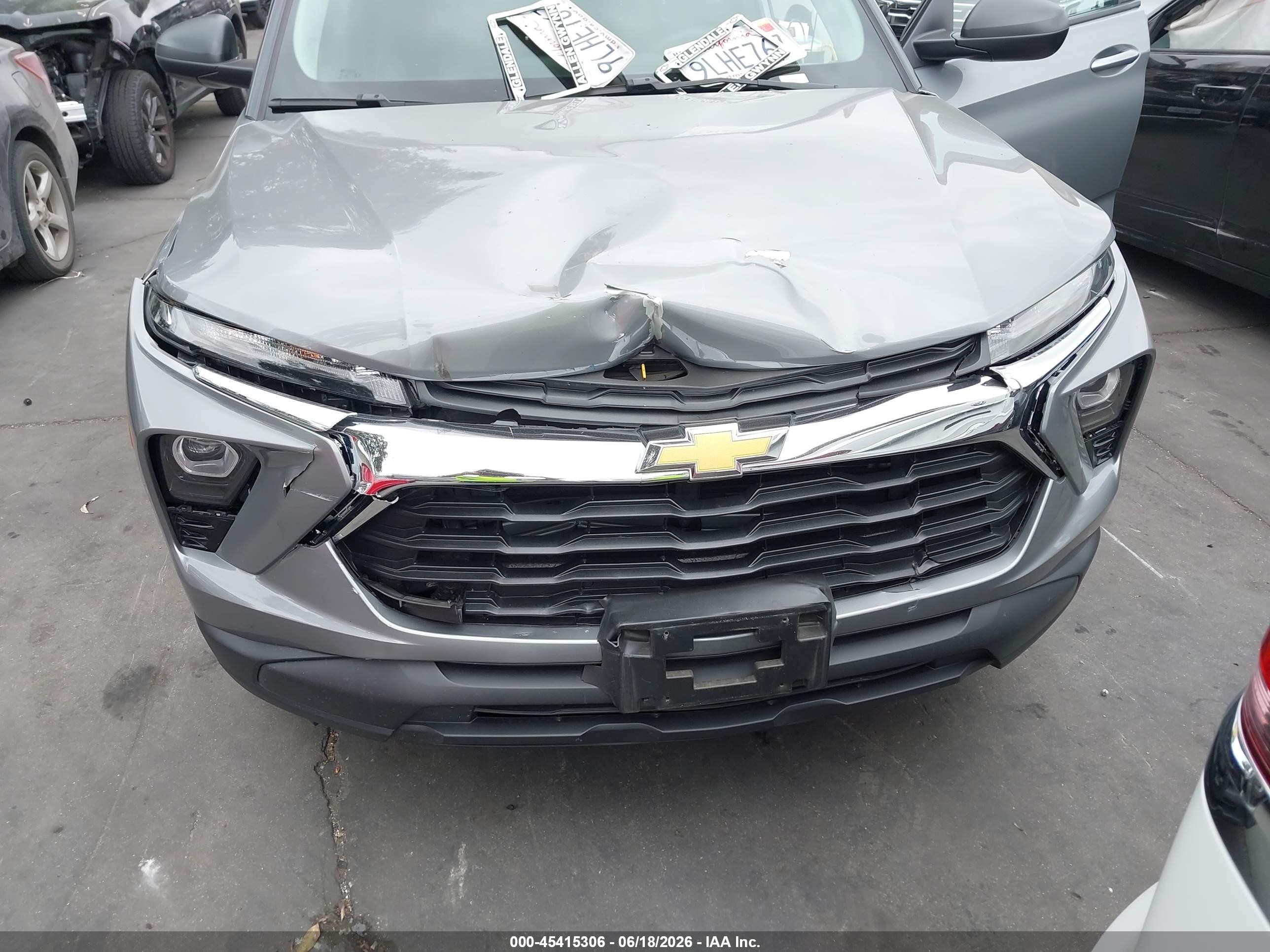 2024 Chevrolet Trailblazer VIN KL79MMSL0RB090923 IAAI salvage auction — Front End, Salvage Certificate (California), sold $4,800 on 2026-07-12 (photo 6)