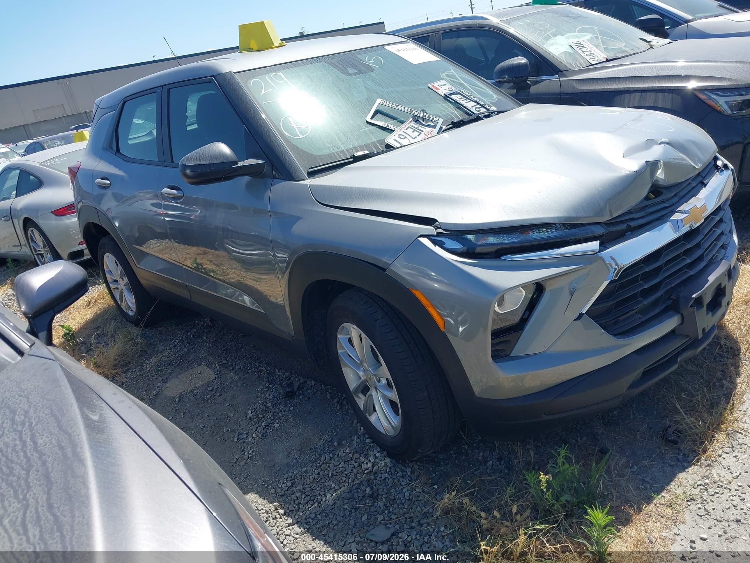 2024 Chevrolet Trailblazer VIN KL79MMSL0RB090923 IAAI salvage auction — Front End, Salvage Certificate (California), sold $4,800 on 2026-07-12 (photo 1)