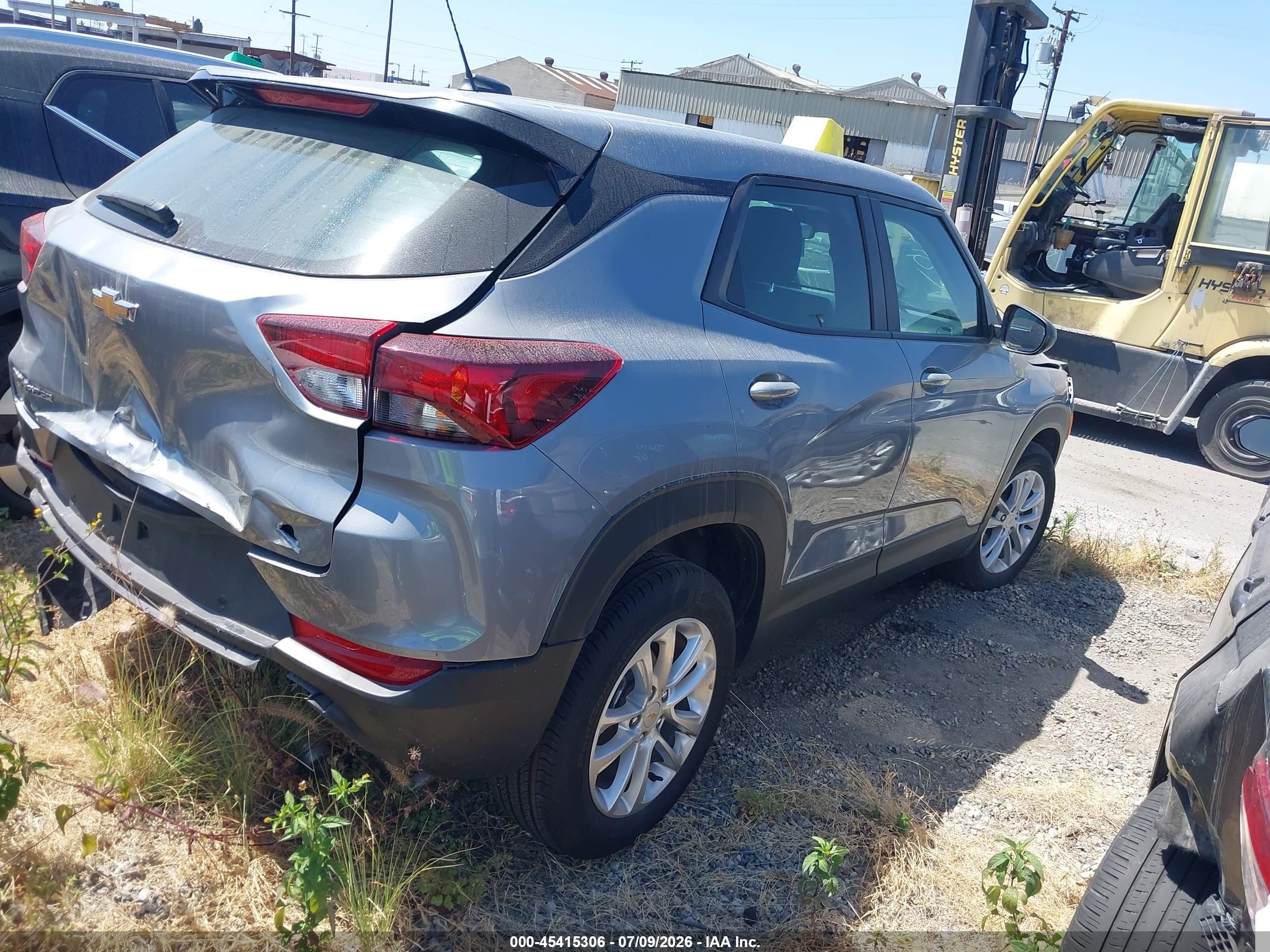 2024 Chevrolet Trailblazer VIN KL79MMSL0RB090923 IAAI salvage auction — Front End, Salvage Certificate (California), sold $4,800 on 2026-07-12 (photo 4)