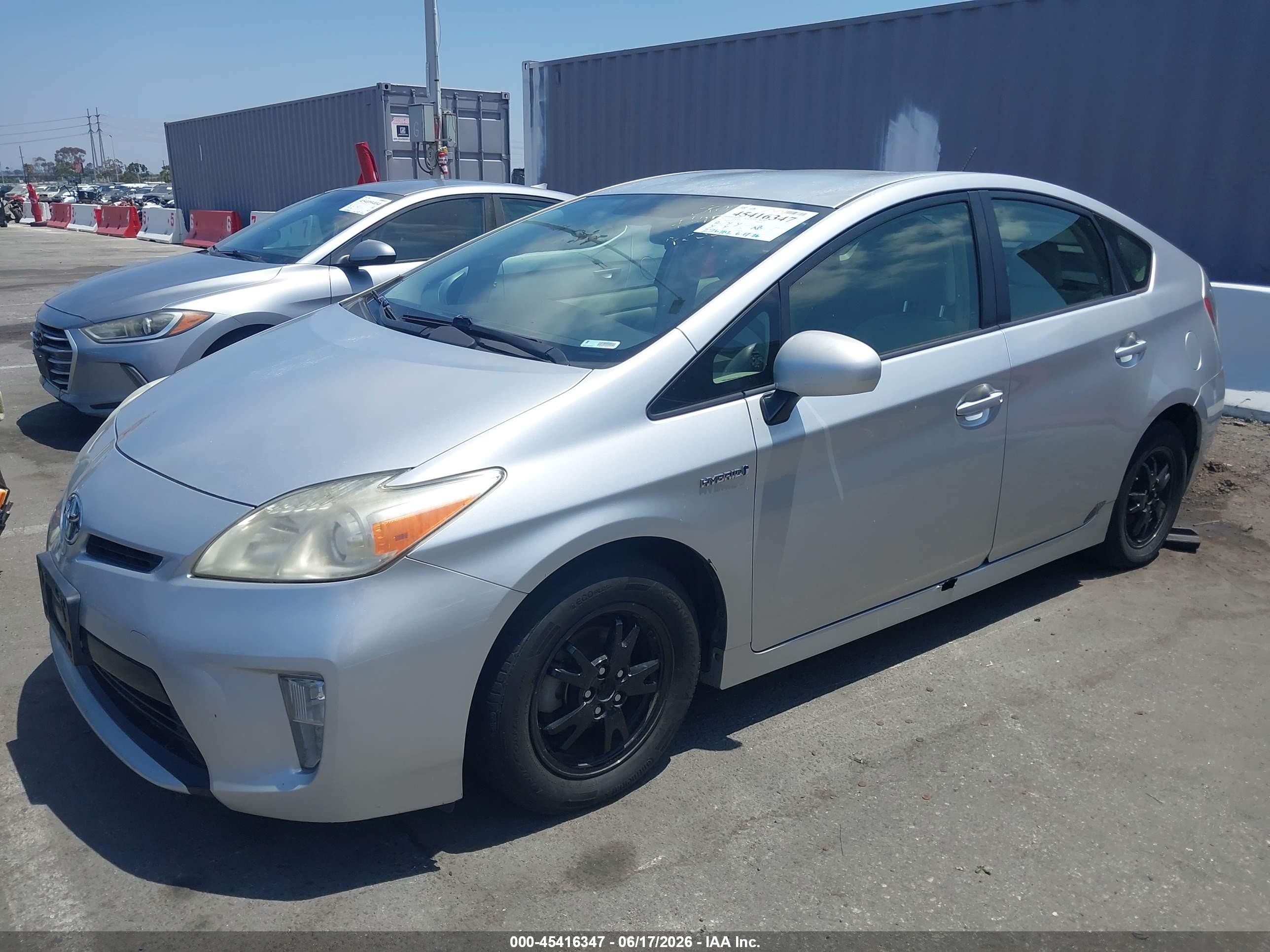 2012 Toyota Prius VIN JTDKN3DU6C5415372 IAAI salvage auction — Normal Wear, Duplicate Paperwork (California), sold $1,050 on 2026-07-02 (photo 2)