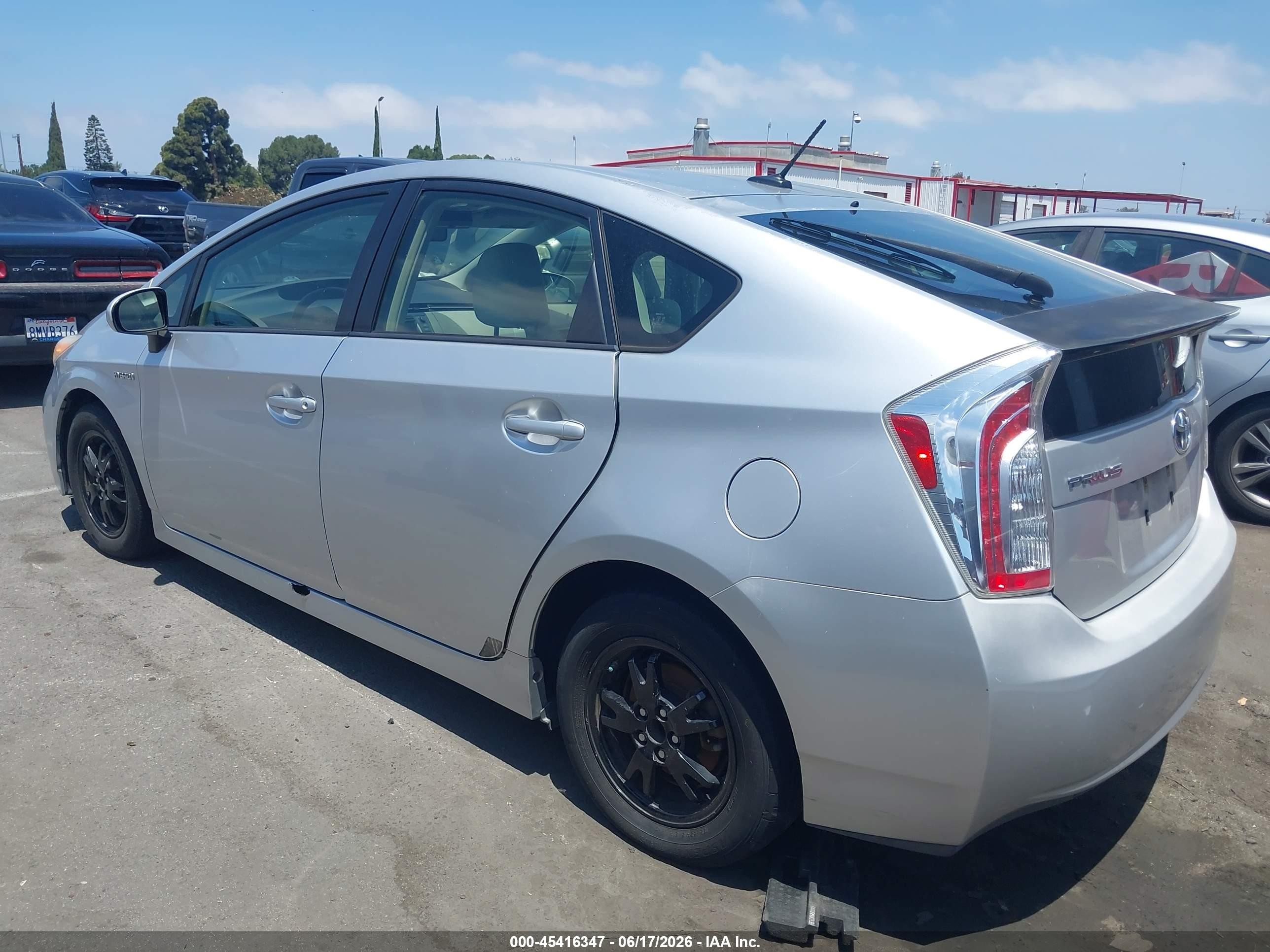 2012 Toyota Prius VIN JTDKN3DU6C5415372 IAAI salvage auction — Normal Wear, Duplicate Paperwork (California), sold $1,050 on 2026-07-02 (photo 3)