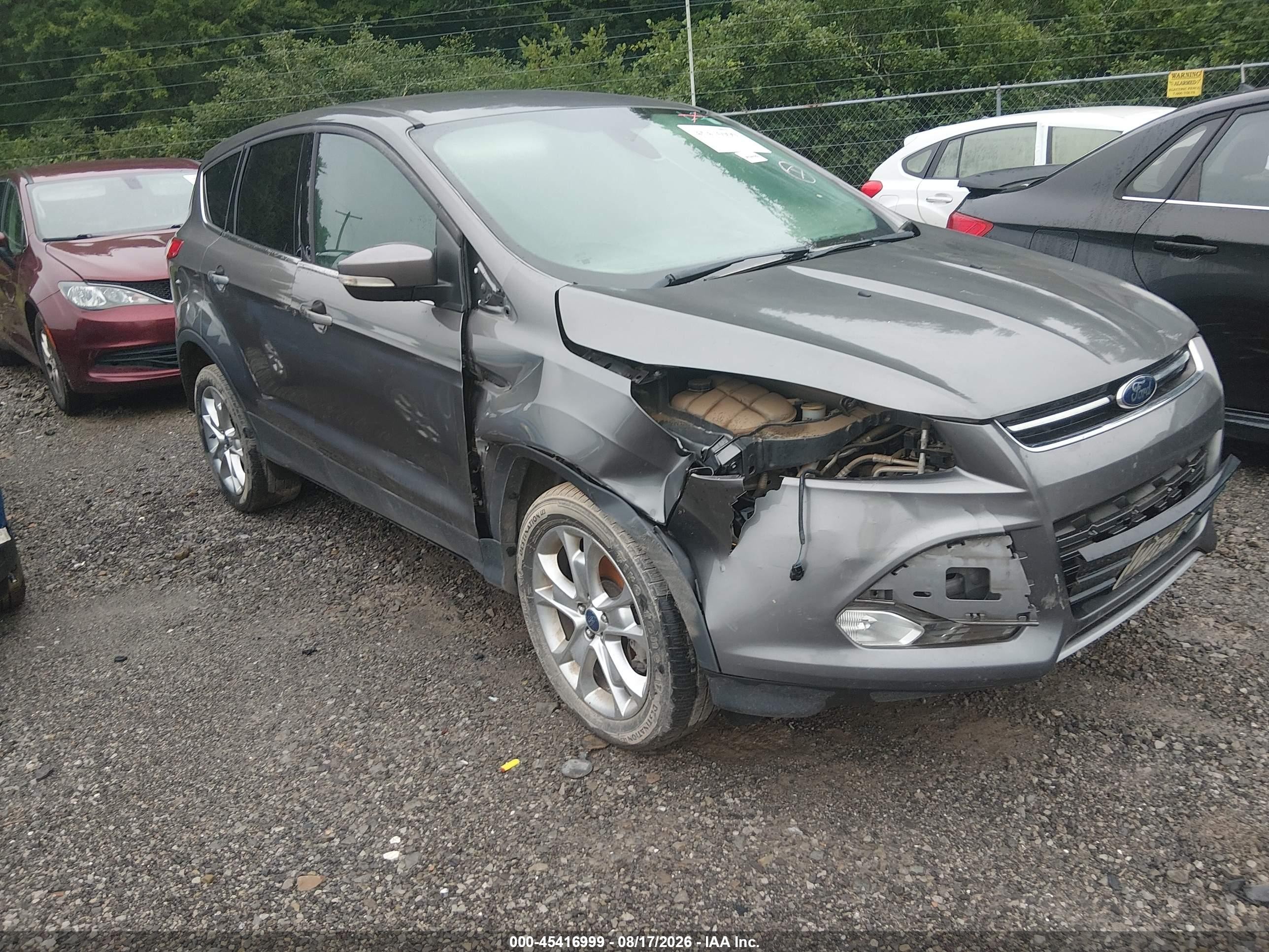 2013 Ford Escape VIN 1FMCU9H95DUC96023 IAAI salvage auction — Front End, Non-Repairable Certificate (West Virginia), sold $250 on 2026-10-02 (photo 1)