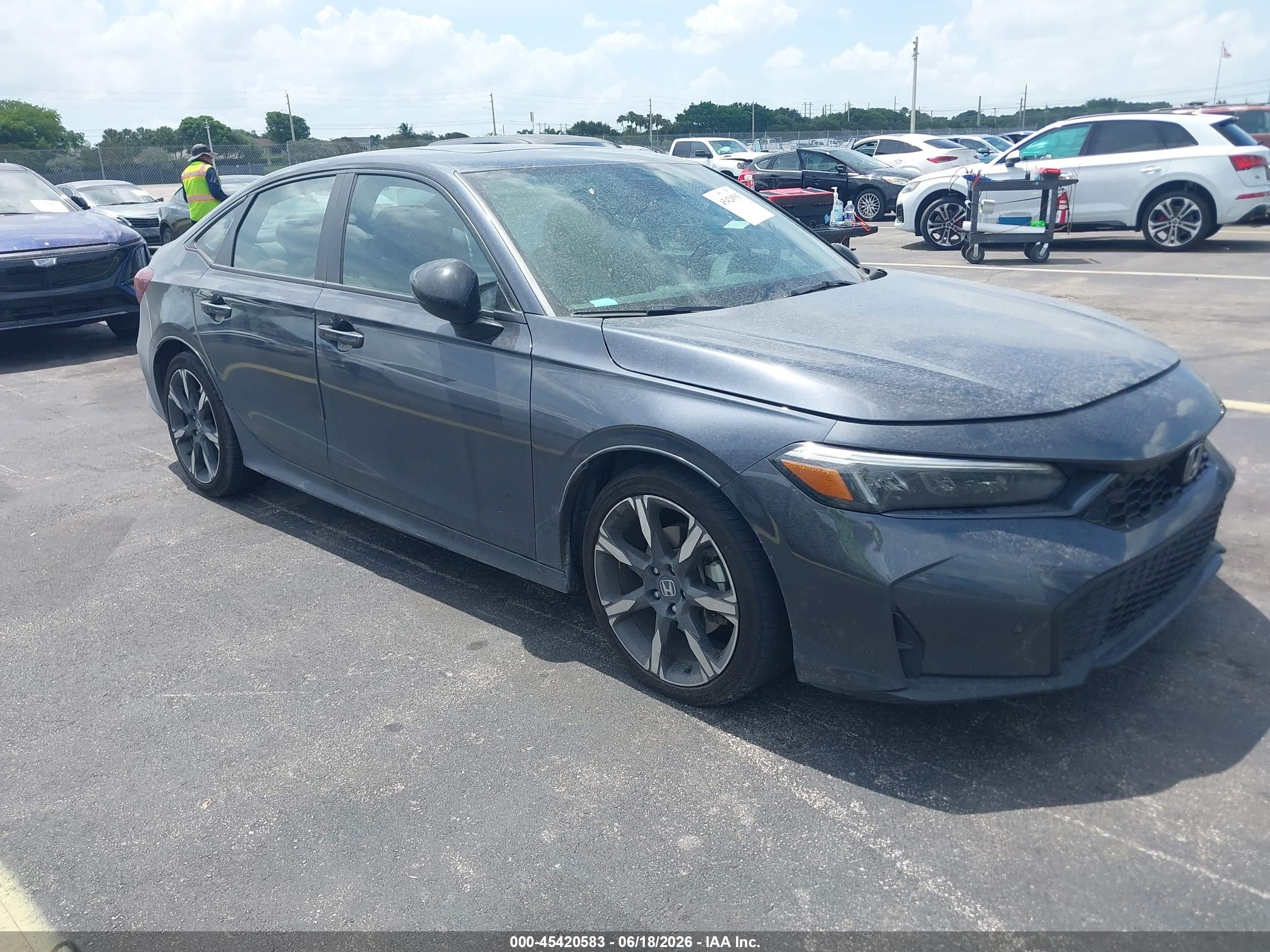 2025 Honda Civic Hybrid VIN 2HGFE4F87SH341363 — IAAI salvage auction photo