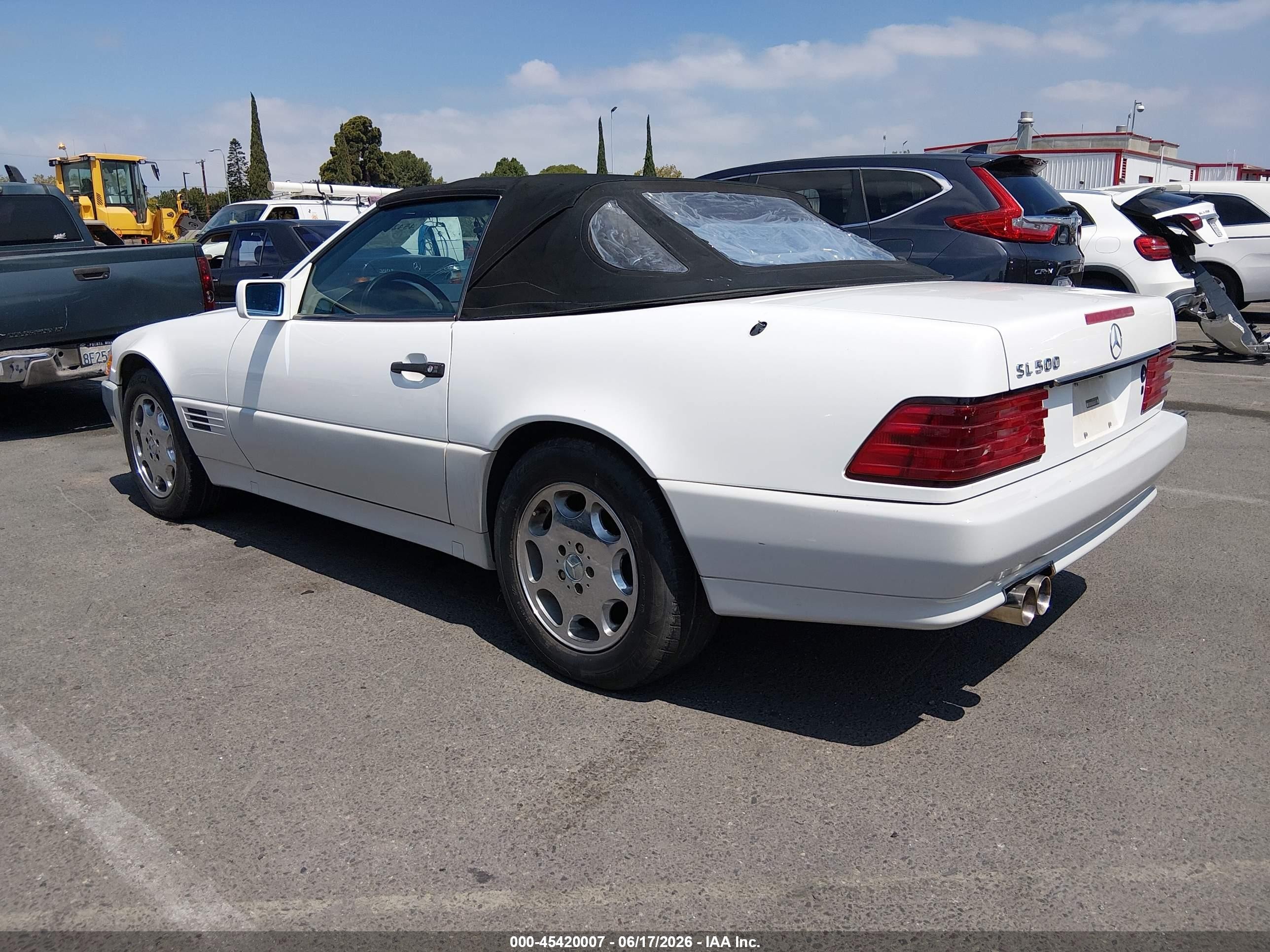1995 Mercedes-Benz SL-Class VIN WDBFA67E0SF125607 IAAI salvage auction — Normal Wear, Clear - Dealer Only (California), sold $3,000 on 2026-07-02 (photo 3)