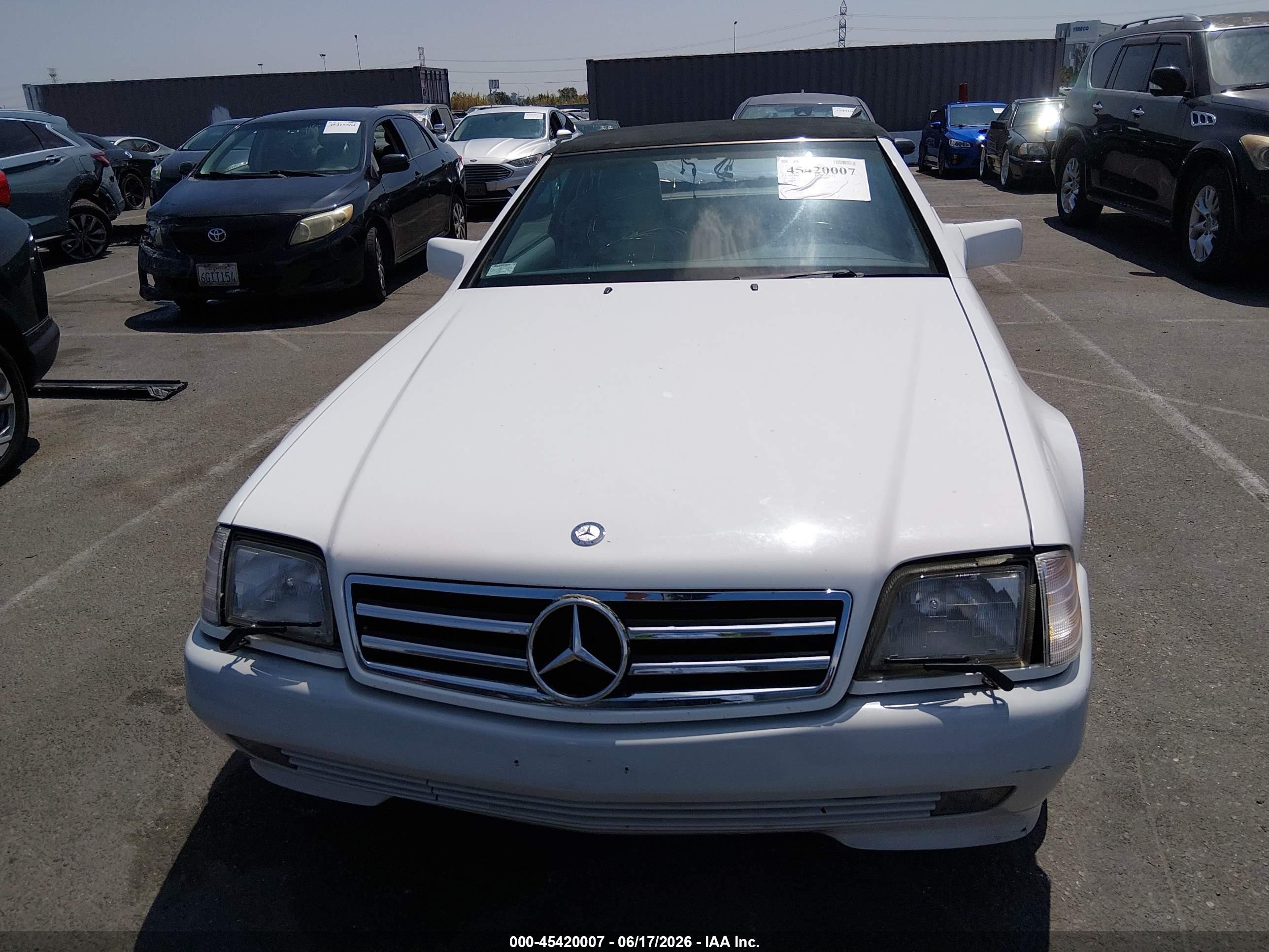1995 Mercedes-Benz SL-Class VIN WDBFA67E0SF125607 IAAI salvage auction — Normal Wear, Clear - Dealer Only (California), sold $3,000 on 2026-07-02 (photo 6)