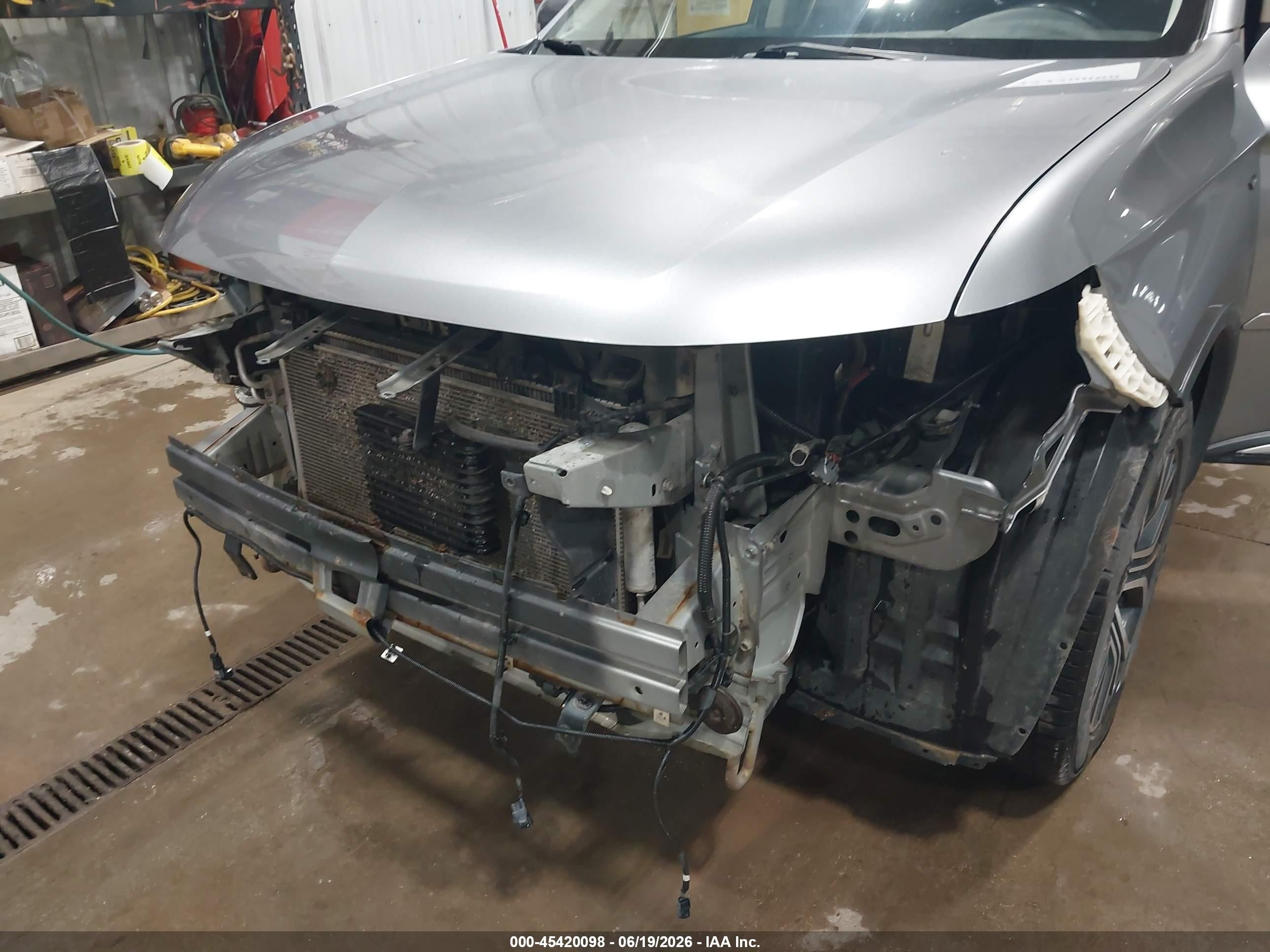 2016 Mitsubishi Outlander VIN JA4JZ4AX1GZ013126 IAAI salvage auction — Front End, Salvage (North Dakota), sold $1,325 on 2026-09-25 (photo 6)