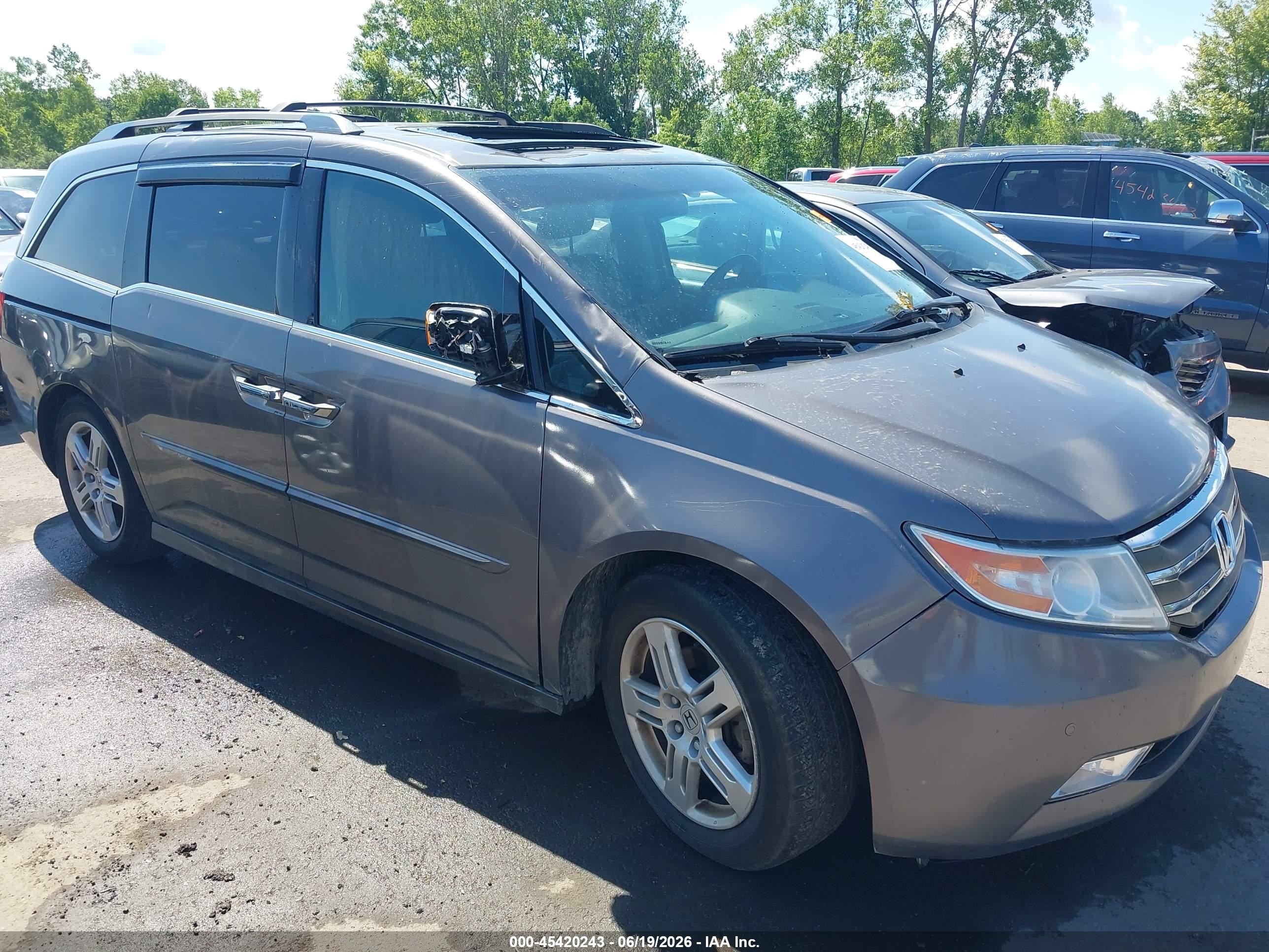 2012 Honda Odyssey VIN 5FNRL5H92CB034607 IAAI salvage auction — Top/Roof, Salvage (Ohio), sold $1,250 on 2026-07-10 (photo 1)