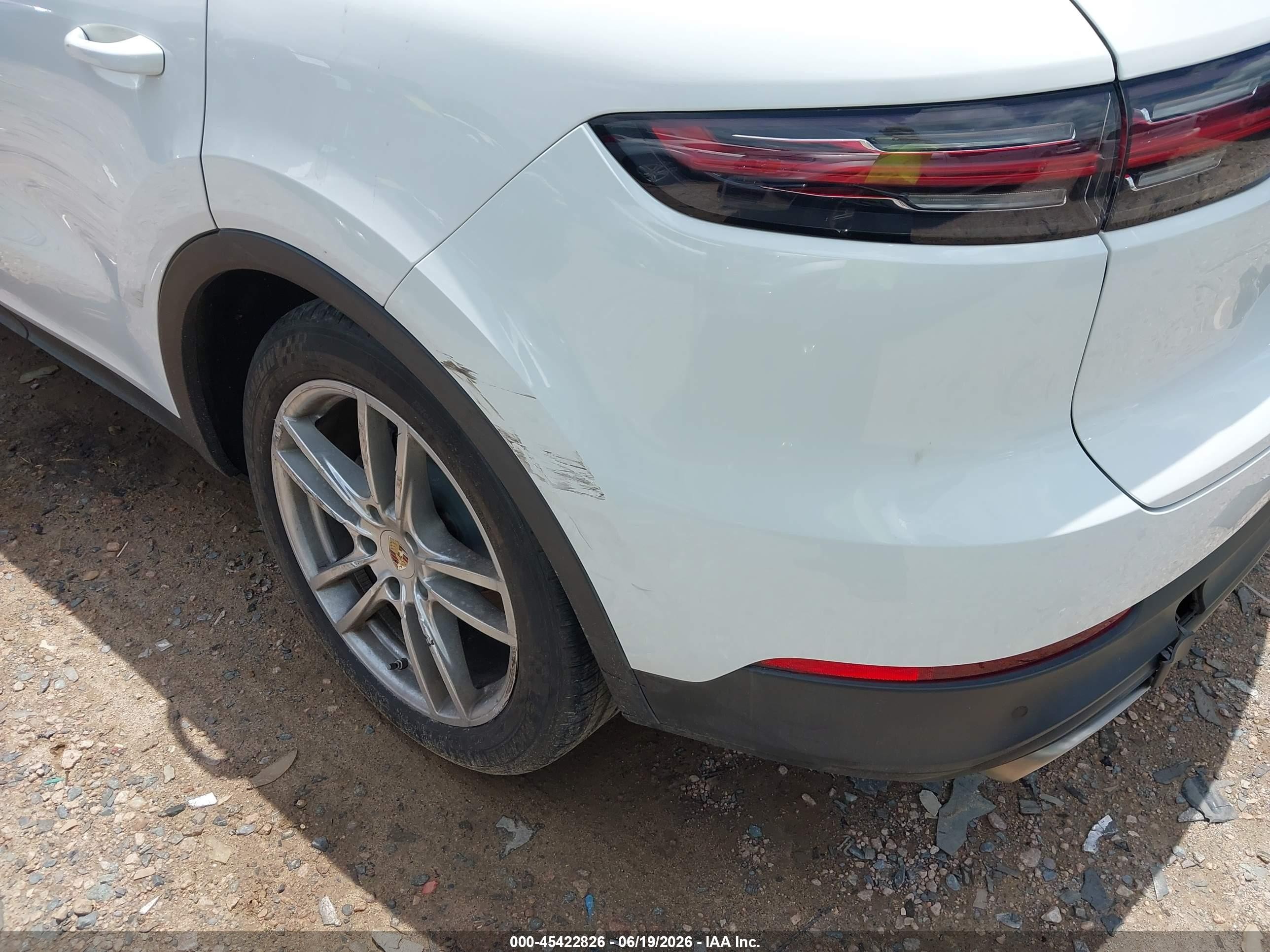 2020 Porsche Cayenne VIN WP1AA2AY4LDA04114 IAAI salvage auction — Rear End, Salvage (North Carolina), sold $17,150 on 2026-07-06 (photo 6)