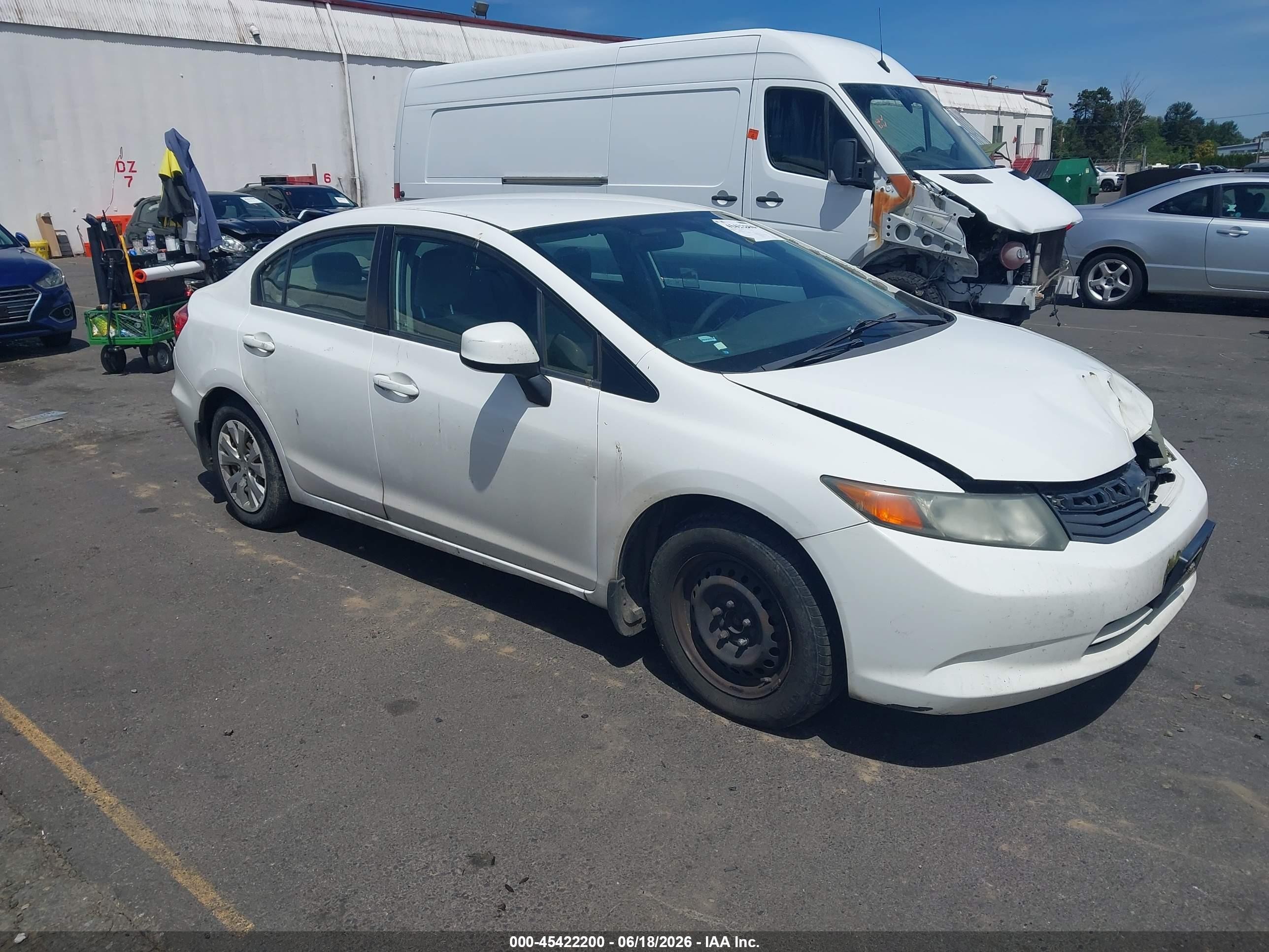 2012 Honda Civic VIN 19XFB2F5XCE330775 IAAI salvage auction — Normal Wear, Clear-Dealer Only (Montana), sold $175 on 2026-07-09 (photo 1)