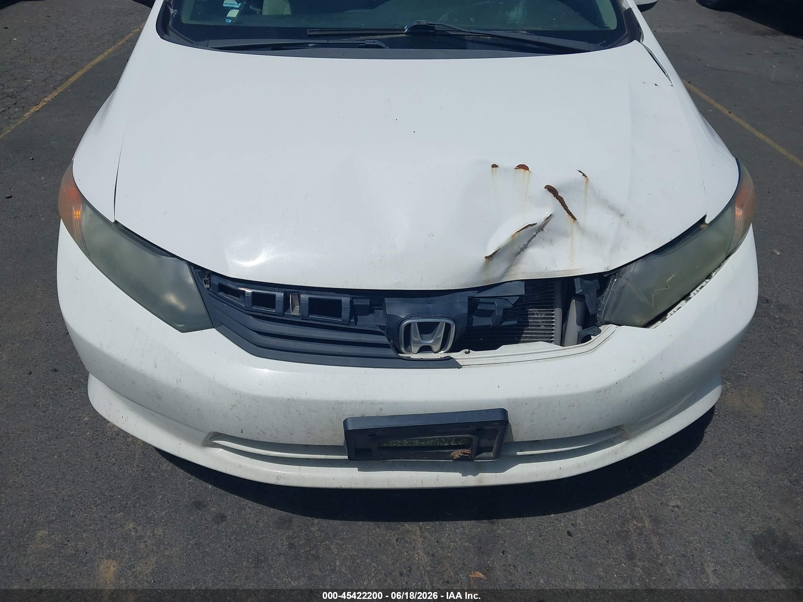 2012 Honda Civic VIN 19XFB2F5XCE330775 IAAI salvage auction — Normal Wear, Clear-Dealer Only (Montana), sold $175 on 2026-07-09 (photo 6)