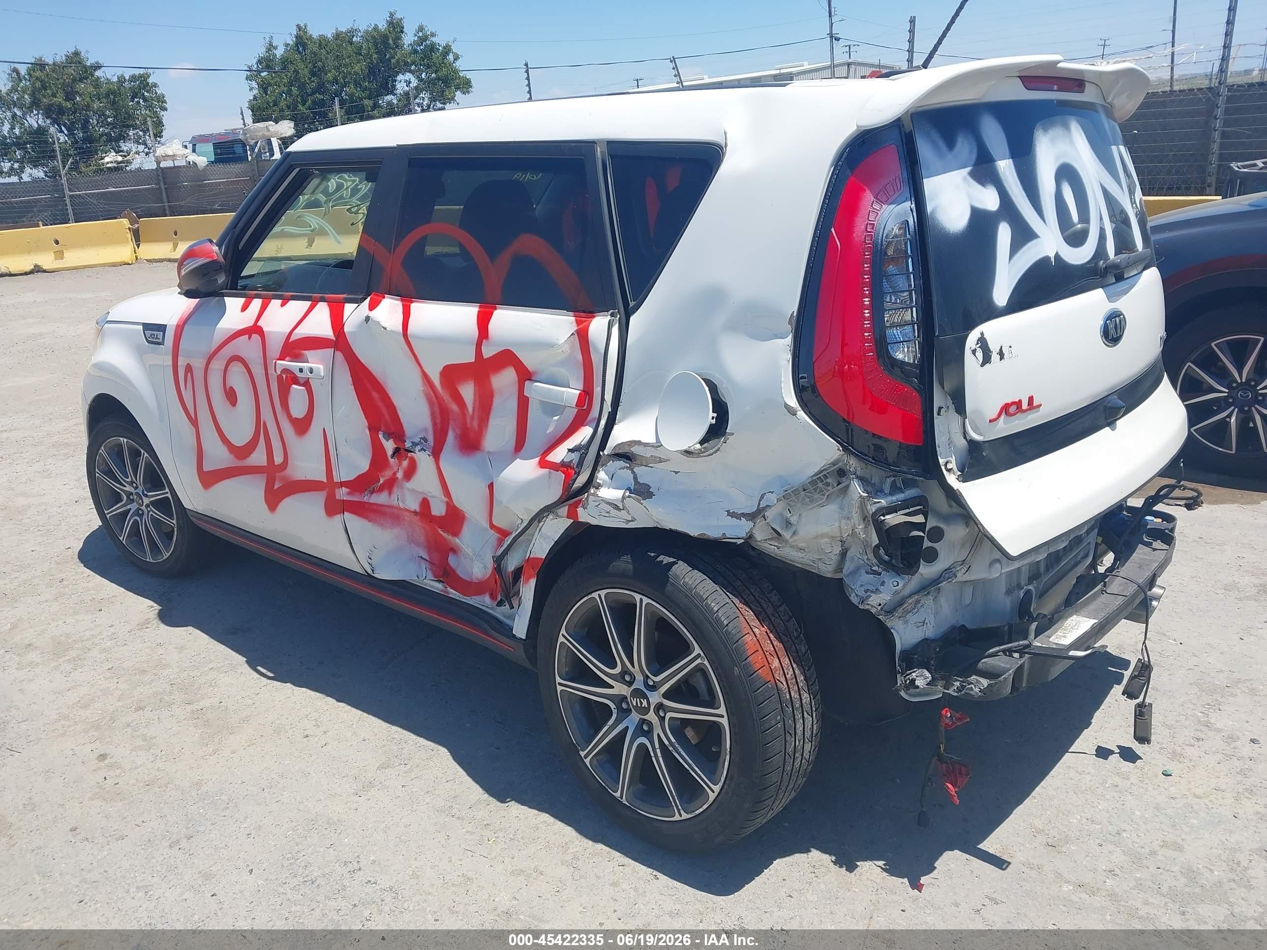 2019 Kia Soul VIN KNDJX3AA8K7019012 IAAI salvage auction — Normal Wear, Clear - Dealer Only (California), sold $550 on 2026-07-09 (photo 3)
