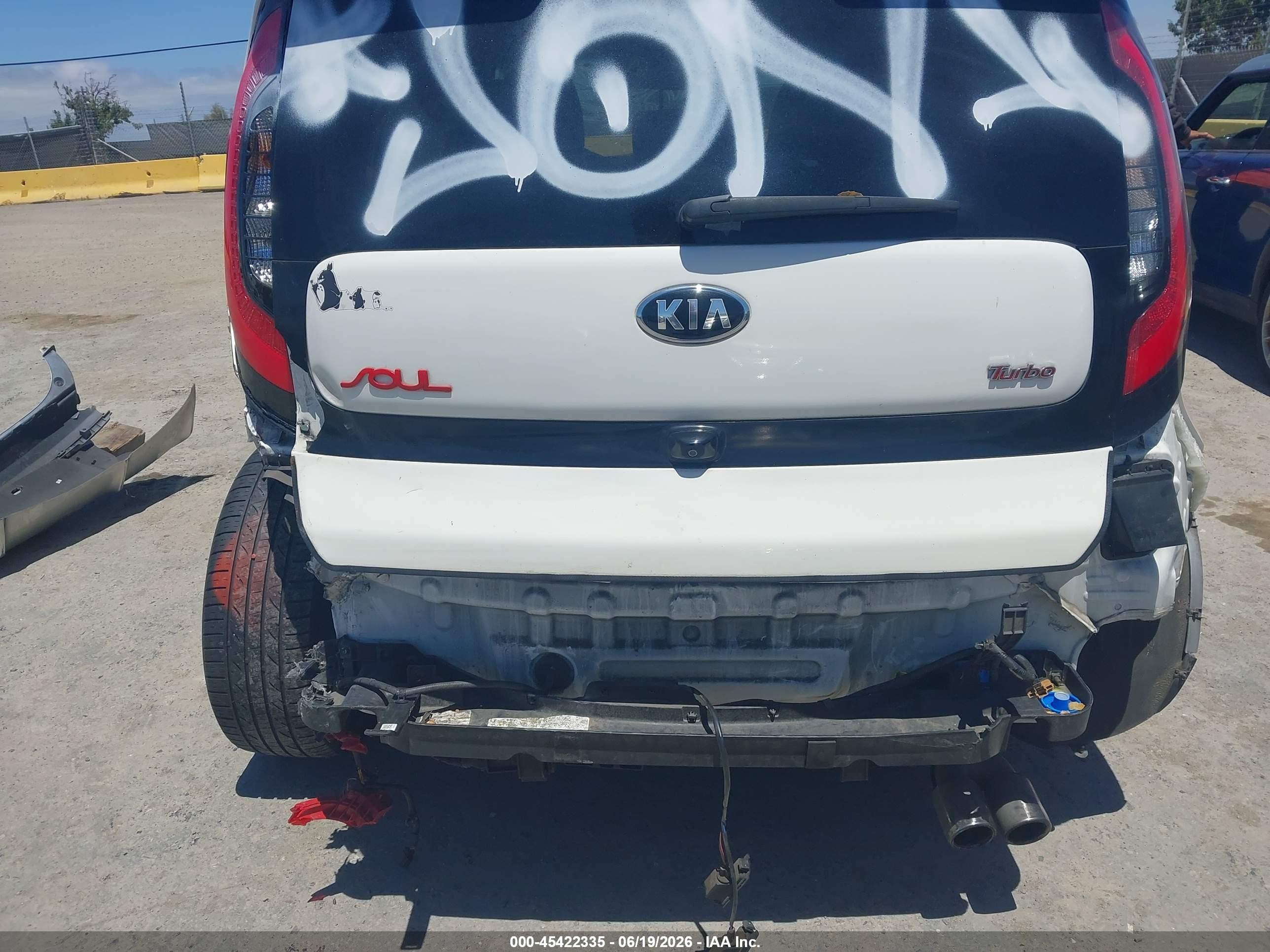 2019 Kia Soul VIN KNDJX3AA8K7019012 IAAI salvage auction — Normal Wear, Clear - Dealer Only (California), sold $550 on 2026-07-09 (photo 6)