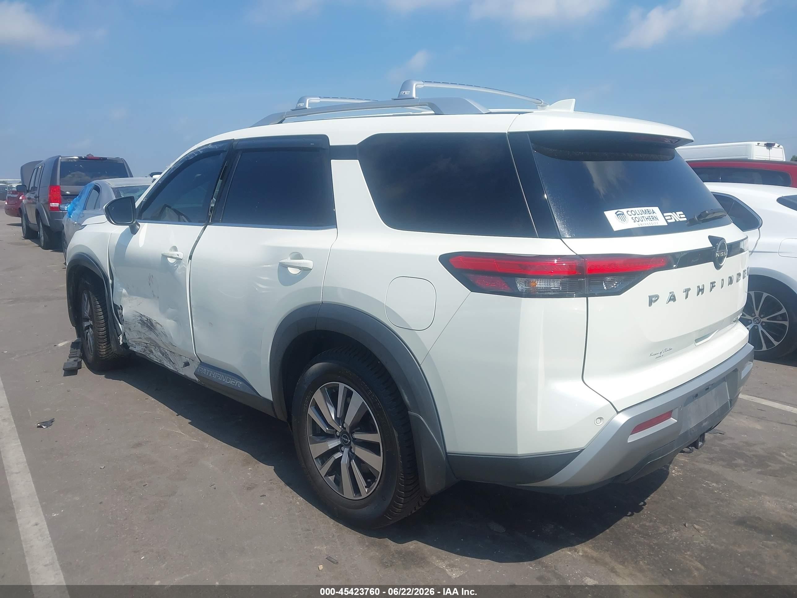 2023 Nissan Pathfinder VIN 5N1DR3CC3PC219943 IAAI salvage auction — Unknown, Salvage (North Carolina), sold $8,800 on 2026-09-25 (photo 3)