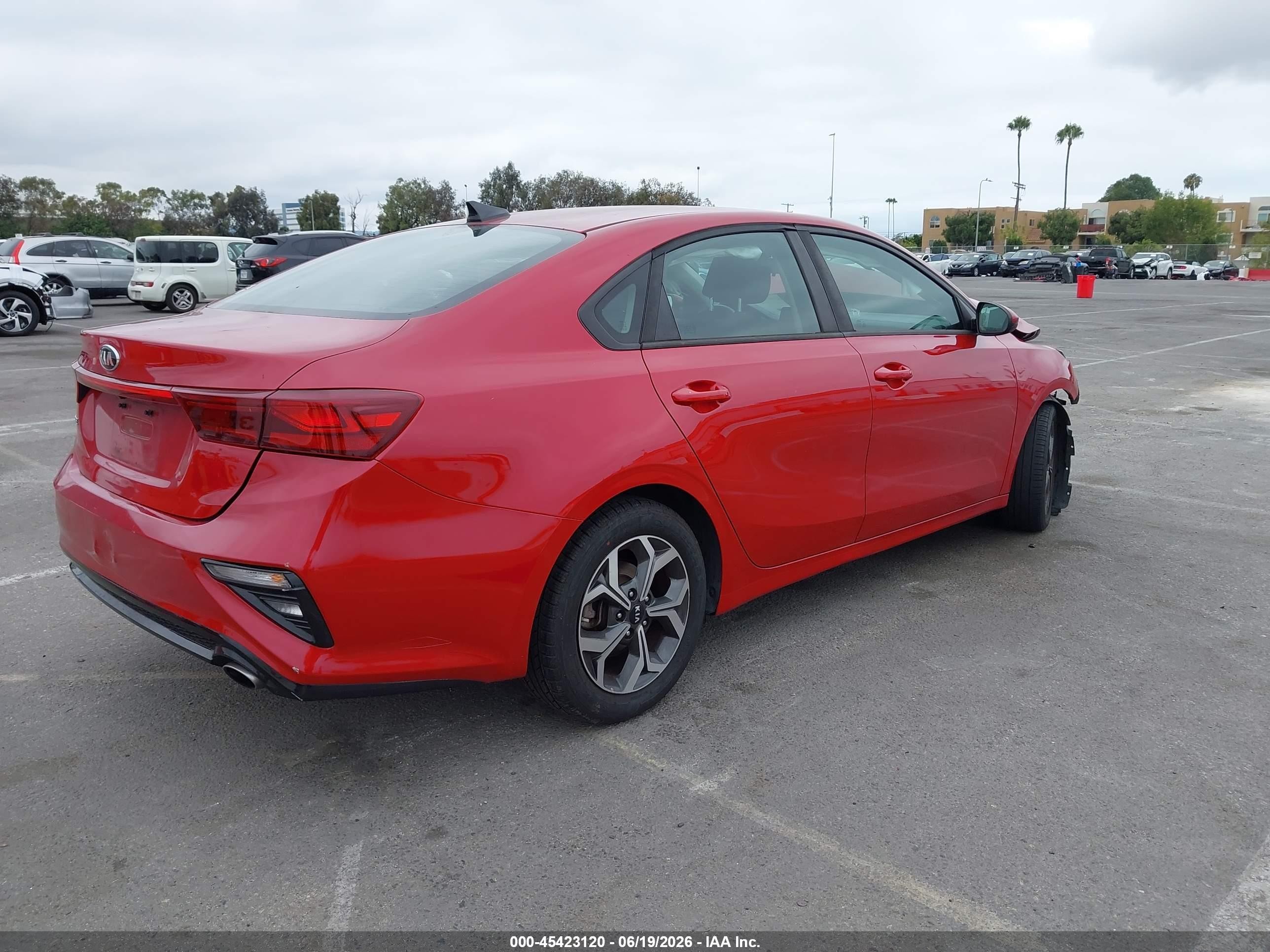 2019 Kia Forte VIN 3KPF24AD4KE109312 IAAI salvage auction — Front End, Salvage (California), sold $1,800 on 2026-07-06 (photo 4)