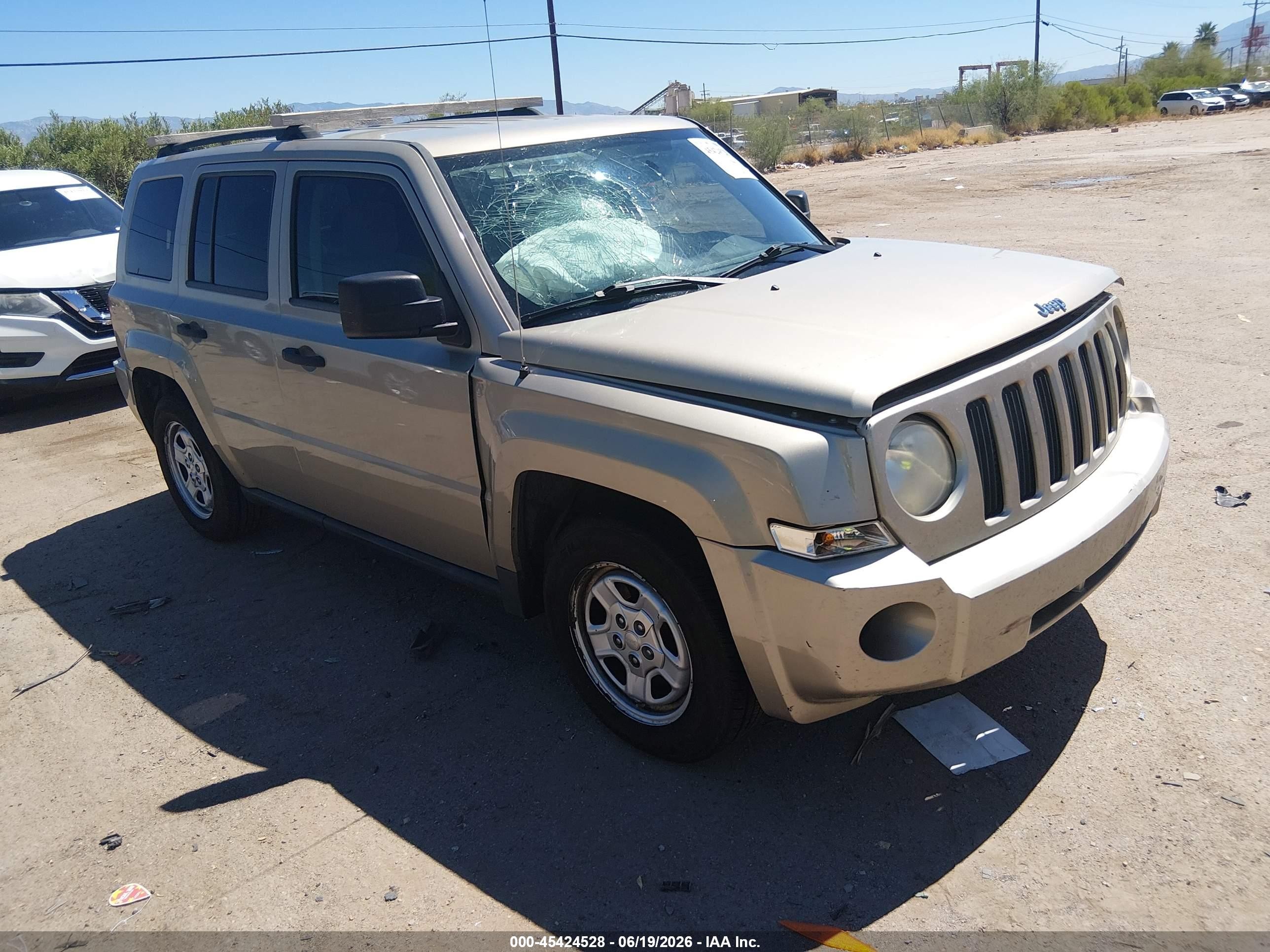 2009 Jeep Patriot VIN 1J4FT28BX9D114011 IAAI salvage auction — Front End, Salvage (Arizona), sold $525 on 2026-07-09 (photo 1)