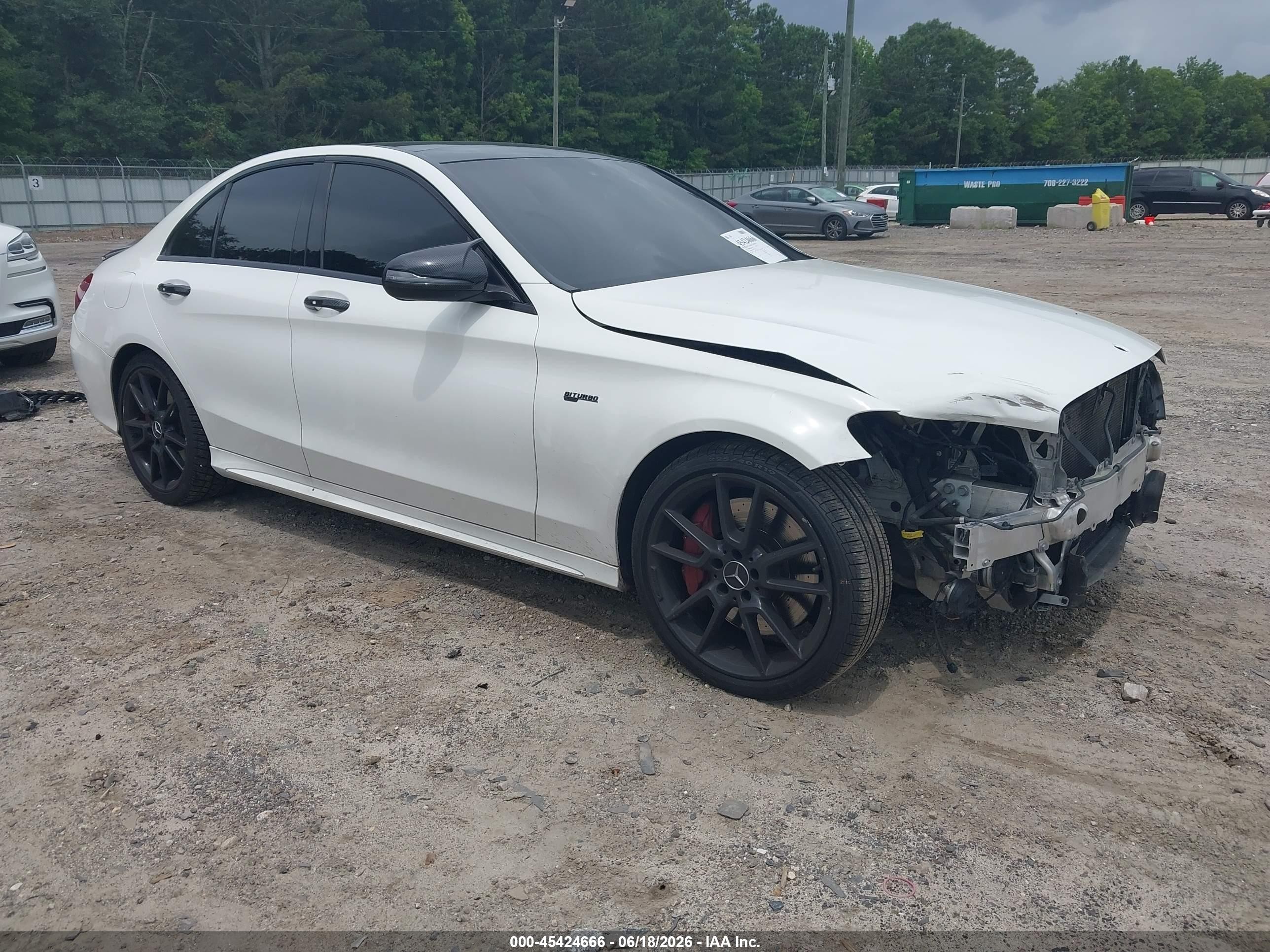 2018 Mercedes-Benz C-Class VIN 55SWF6EB4JU254706 — IAAI salvage auction photo