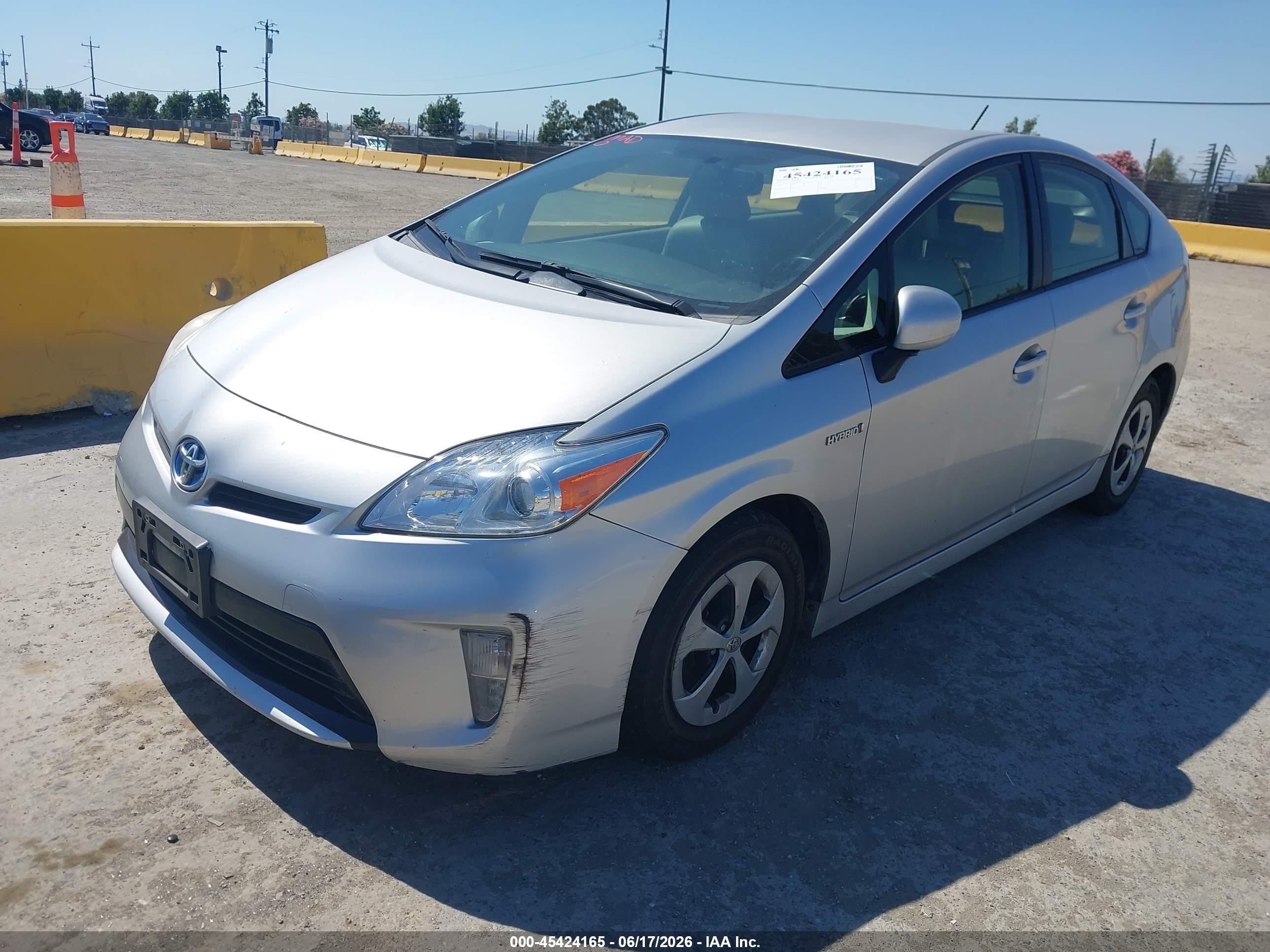 2012 Toyota Prius VIN JTDKN3DU4C5416794 IAAI salvage auction — Normal Wear, Clear - Dealer Only (California), sold $3,750 on 2026-07-09 (photo 2)
