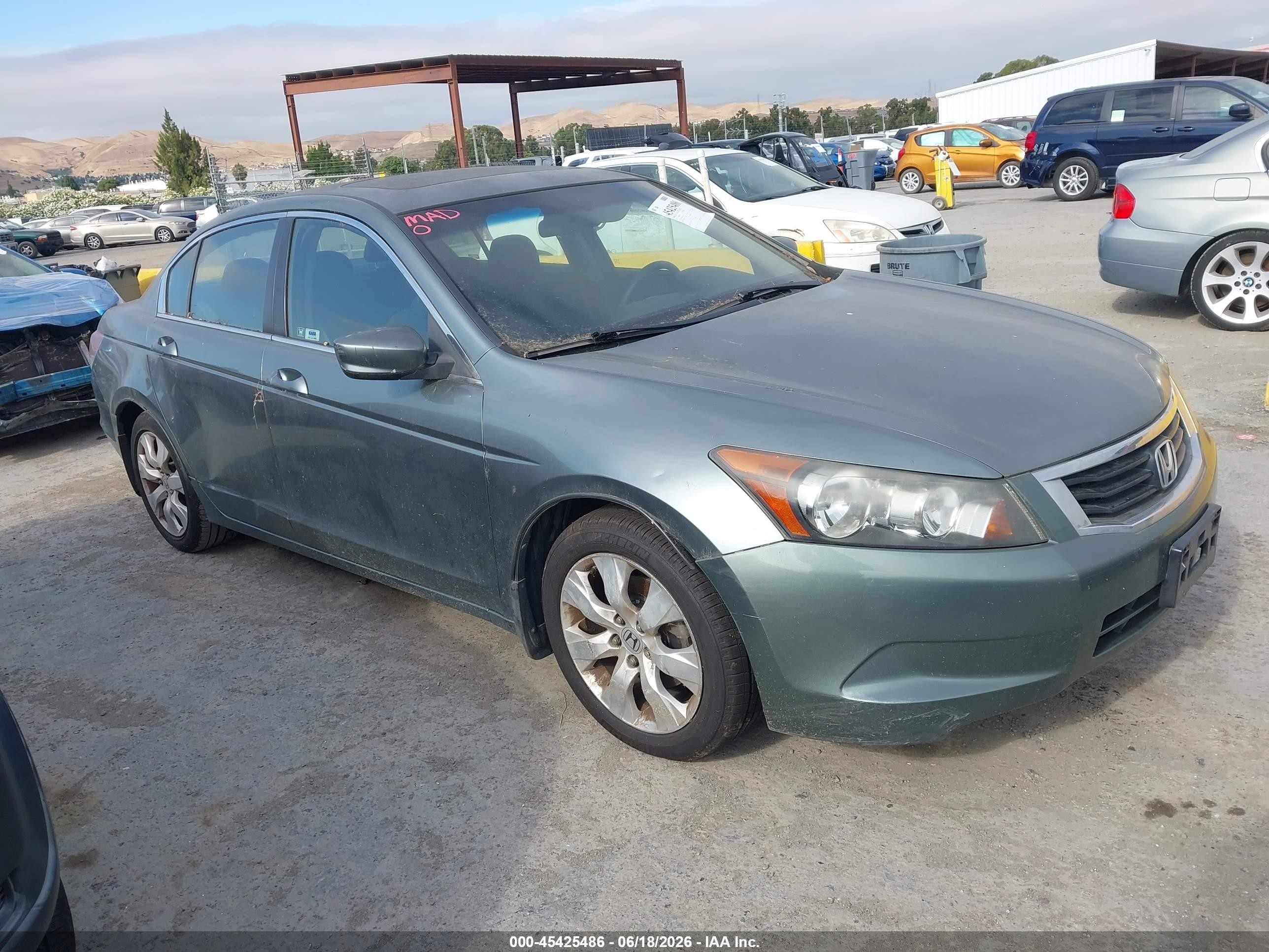 2008 Honda Accord VIN JHMCP26708C003370 IAAI salvage auction — Normal Wear, App For Dup Salv Title - Dealer (California), sold $500 on 2026-07-09 (photo 1)
