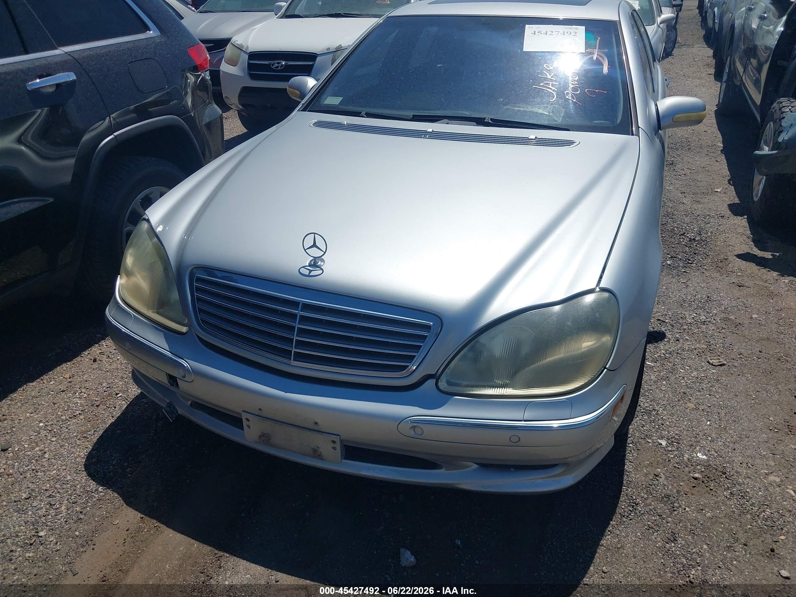 2001 Mercedes-Benz S-Class VIN WDBNG78JX1A195512 IAAI salvage auction — Normal Wear, Clear (Idaho), sold $275 on 2026-07-02 (photo 6)