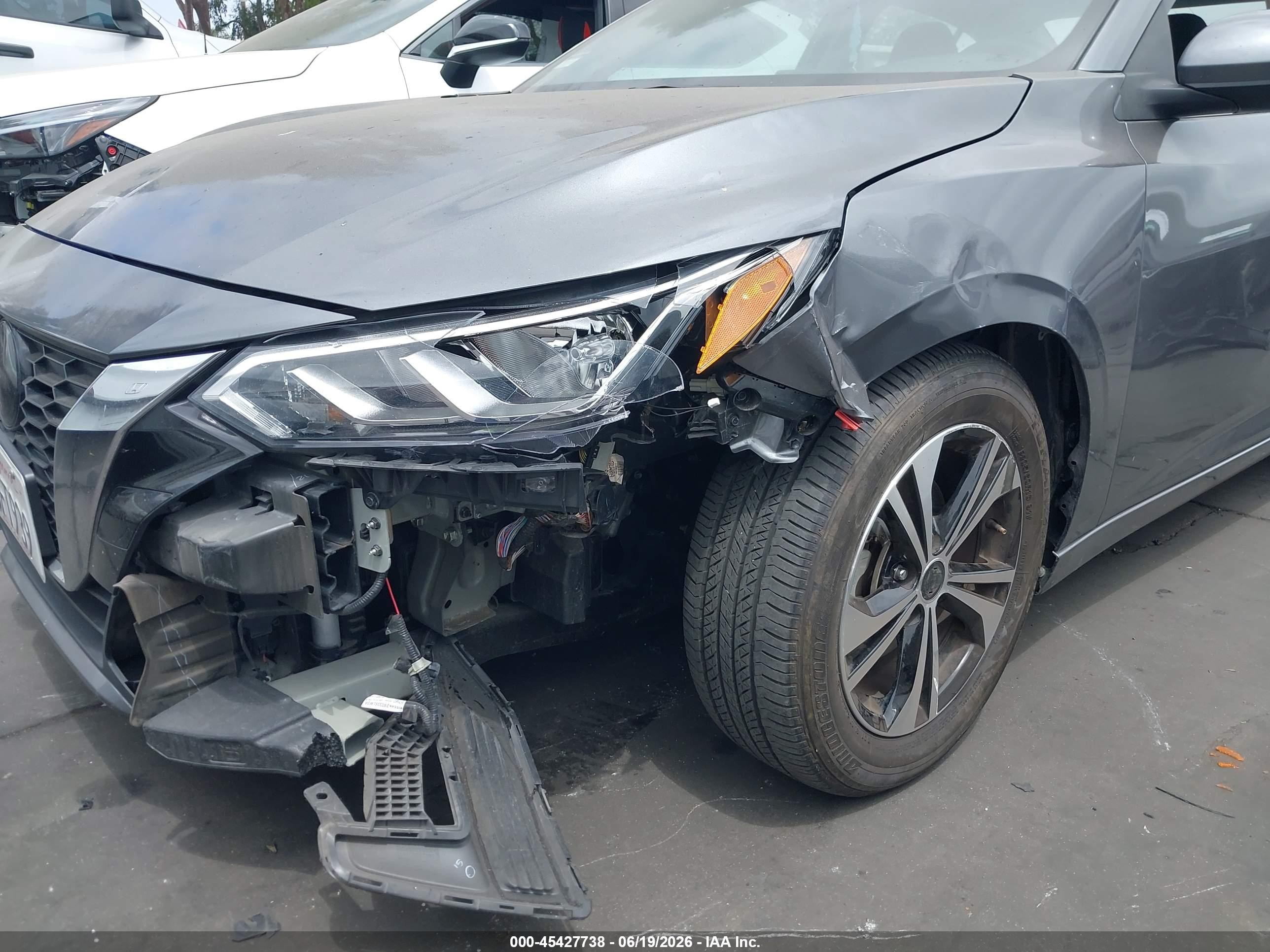 2023 Nissan Sentra VIN 3N1AB8CV5PY284460 IAAI salvage auction — Unknown, Salvage Certificate (California), sold $3,550 on 2026-07-12 (photo 6)