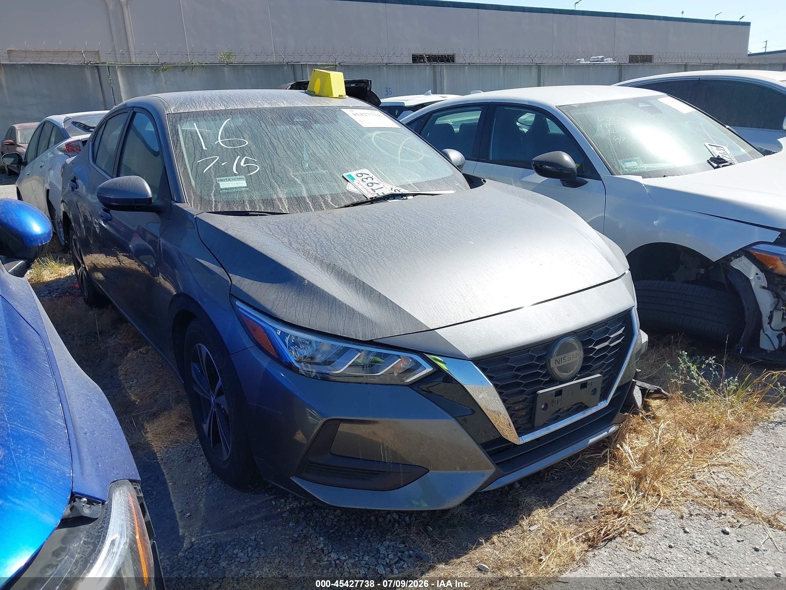 2023 Nissan Sentra VIN 3N1AB8CV5PY284460 IAAI salvage auction — Unknown, Salvage Certificate (California), sold $3,550 on 2026-07-12 (photo 1)
