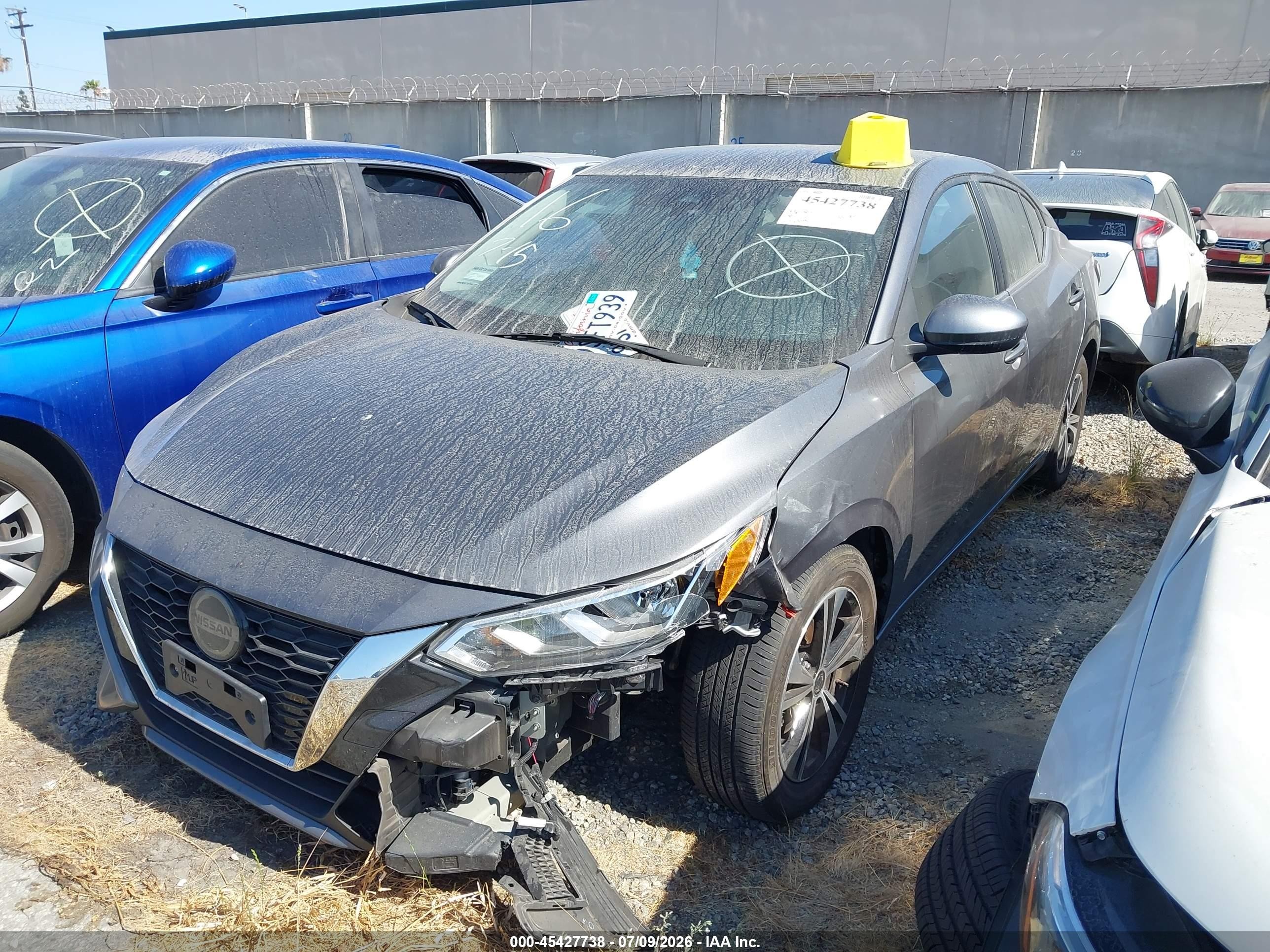 2023 Nissan Sentra VIN 3N1AB8CV5PY284460 IAAI salvage auction — Unknown, Salvage Certificate (California), sold $3,550 on 2026-07-12 (photo 2)