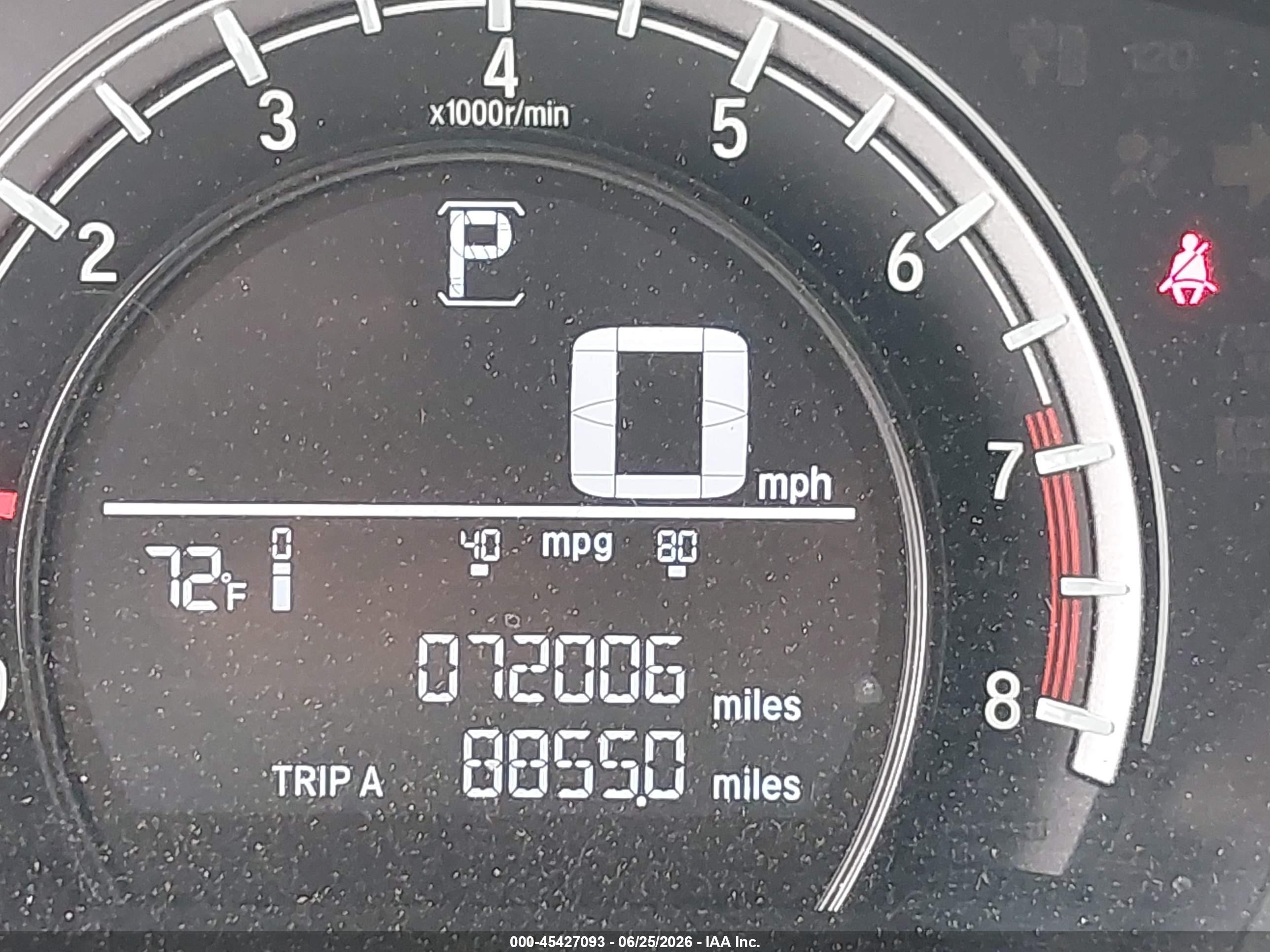 2019 Honda CR-V VIN 2HKRW5H36KH421440 IAAI salvage auction — Front End, Salvage Certificate (California), sold $6,700 on 2026-07-12 (photo 7)
