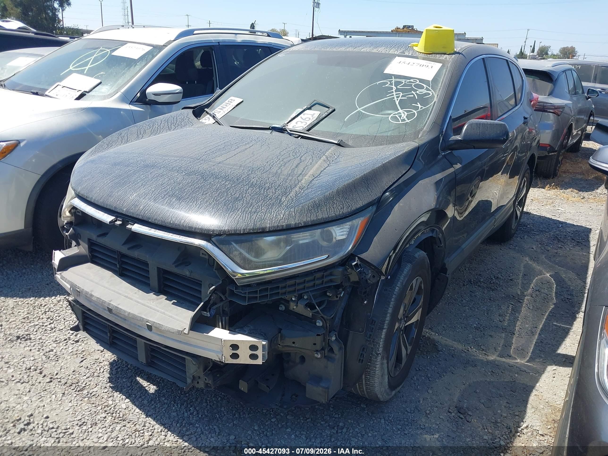 2019 Honda CR-V VIN 2HKRW5H36KH421440 IAAI salvage auction — Front End, Salvage Certificate (California), sold $6,700 on 2026-07-12 (photo 2)