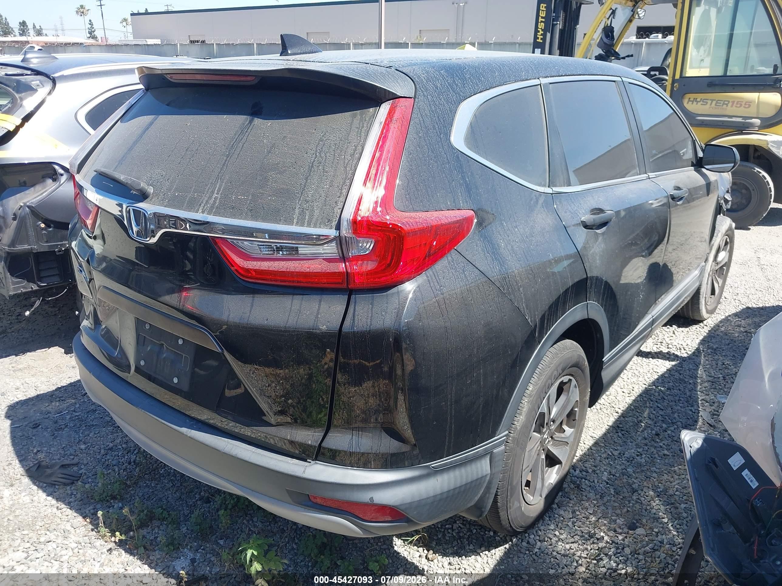 2019 Honda CR-V VIN 2HKRW5H36KH421440 IAAI salvage auction — Front End, Salvage Certificate (California), sold $6,700 on 2026-07-12 (photo 4)