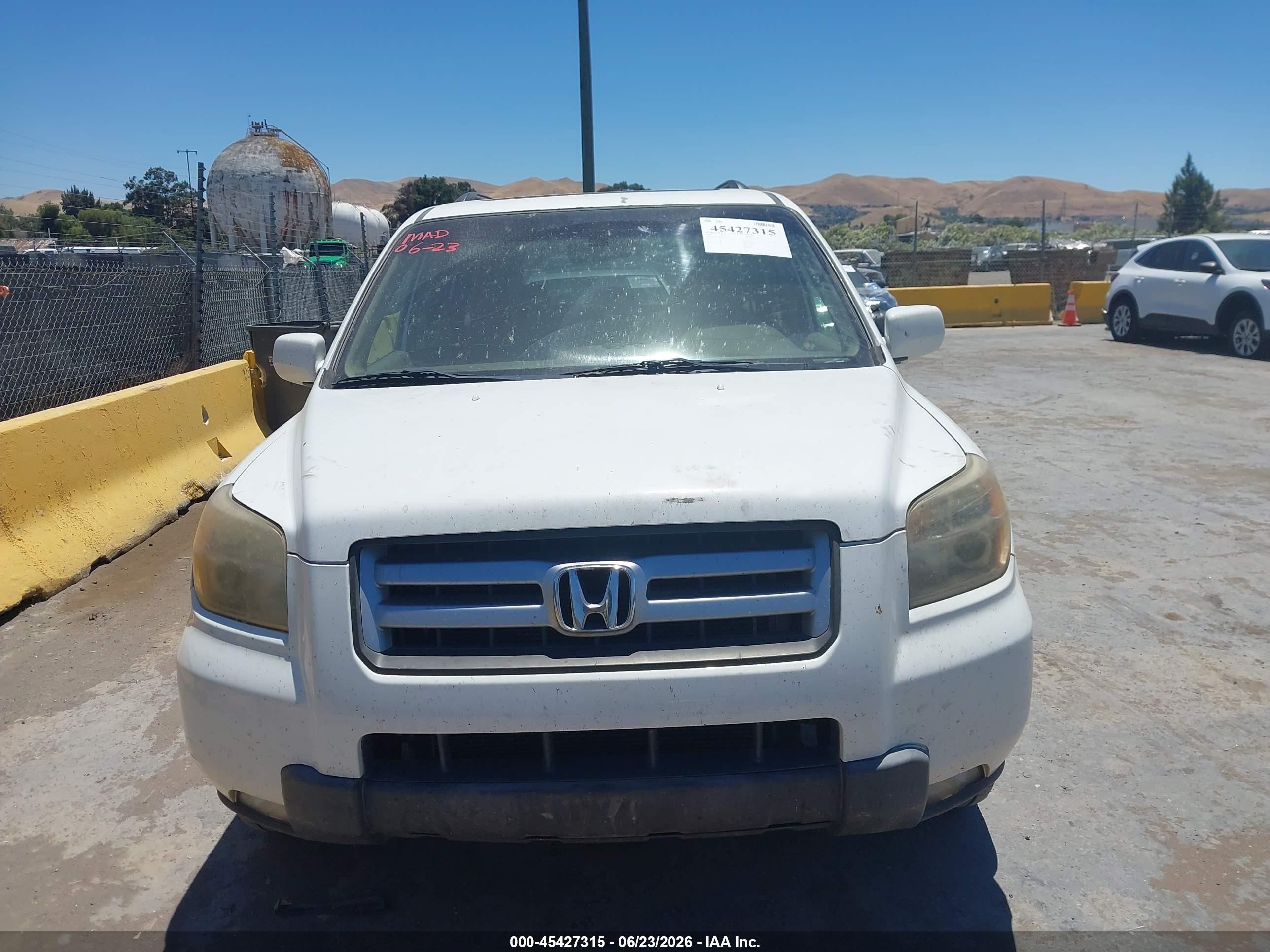 2008 Honda Pilot VIN 5FNYF28668B024242 IAAI salvage auction — Normal Wear, Clear - Dealer Only (California), sold $350 on 2026-07-02 (photo 6)