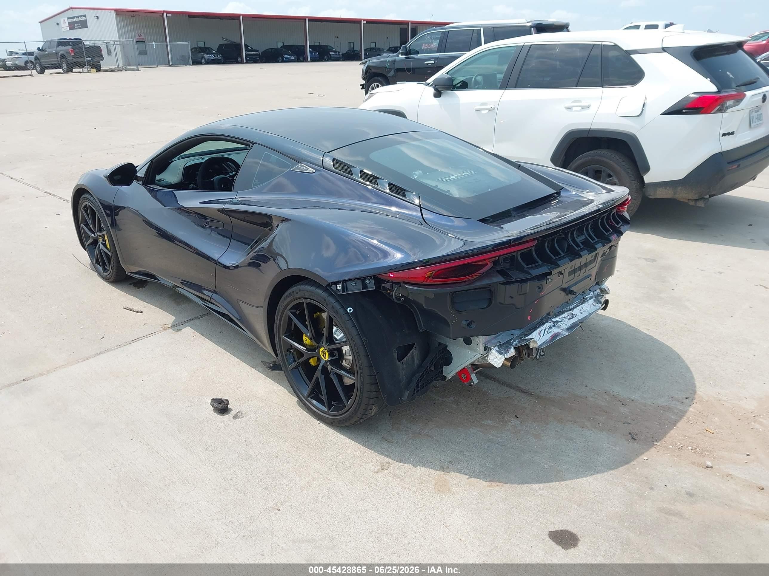 2024 Lotus Emira VIN SCCLEKAX1RHA13099 IAAI salvage auction — Rear End, Salvage (Texas), sold $51,000 on 2026-08-14 (photo 3)