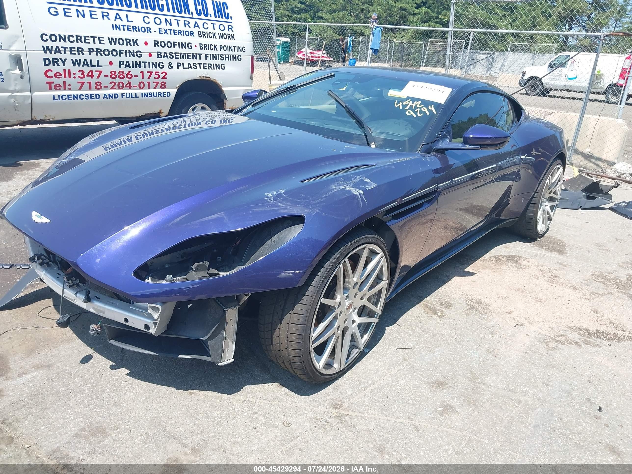 2020 Aston martin Db11 VIN SCFRMFAW6LGL08501 IAAI salvage auction — Front End, Mv-907A (New York), sold $43,000 on 2026-09-14 (photo 2)