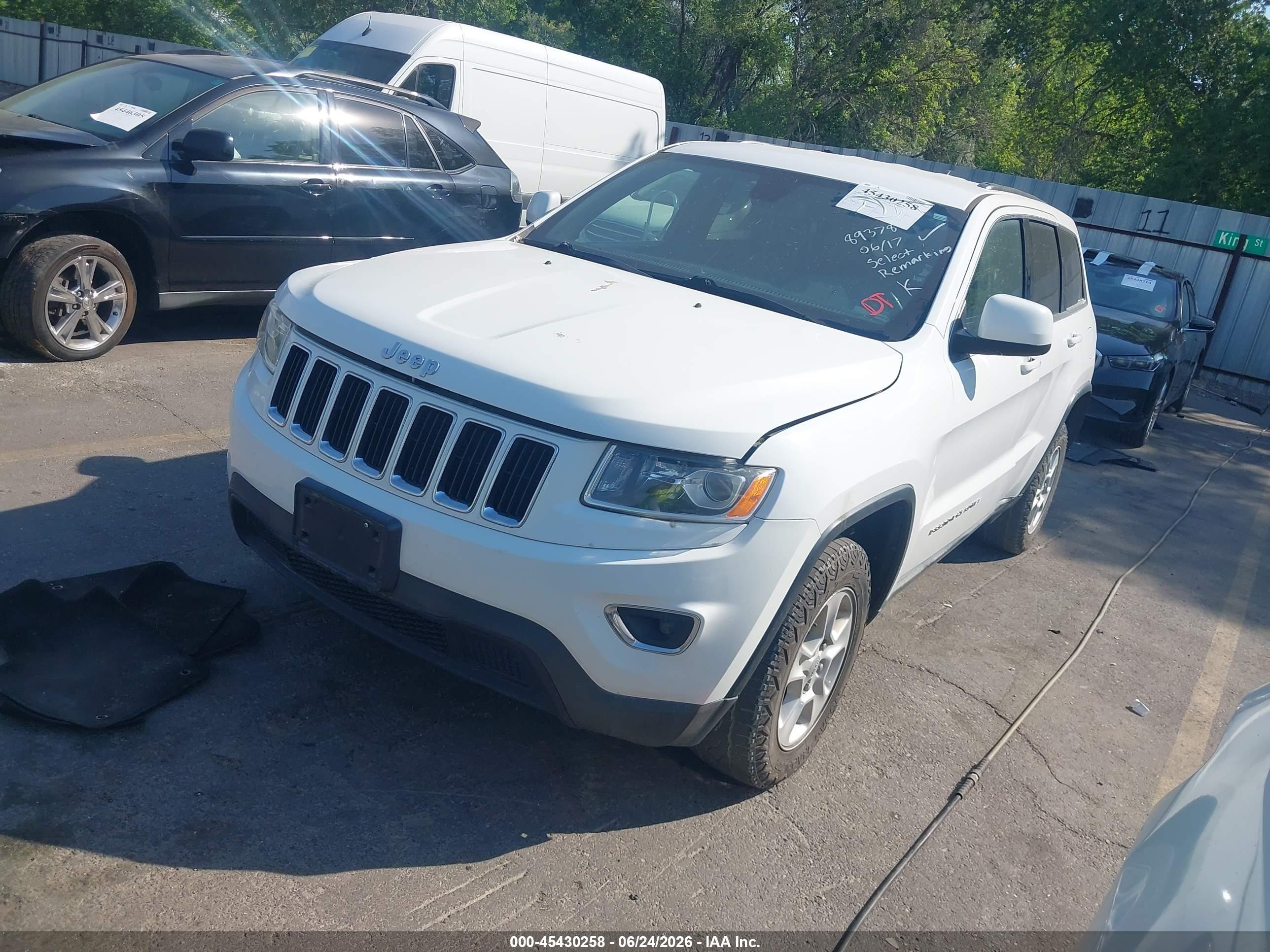 2015 Jeep Grand Cherokee VIN 1C4RJFAG2FC893783 IAAI salvage auction — Front & Rear, Nrc Lienholder Repossession Paperwork (Utah), sold $2,200 on 2026-07-09 (photo 2)