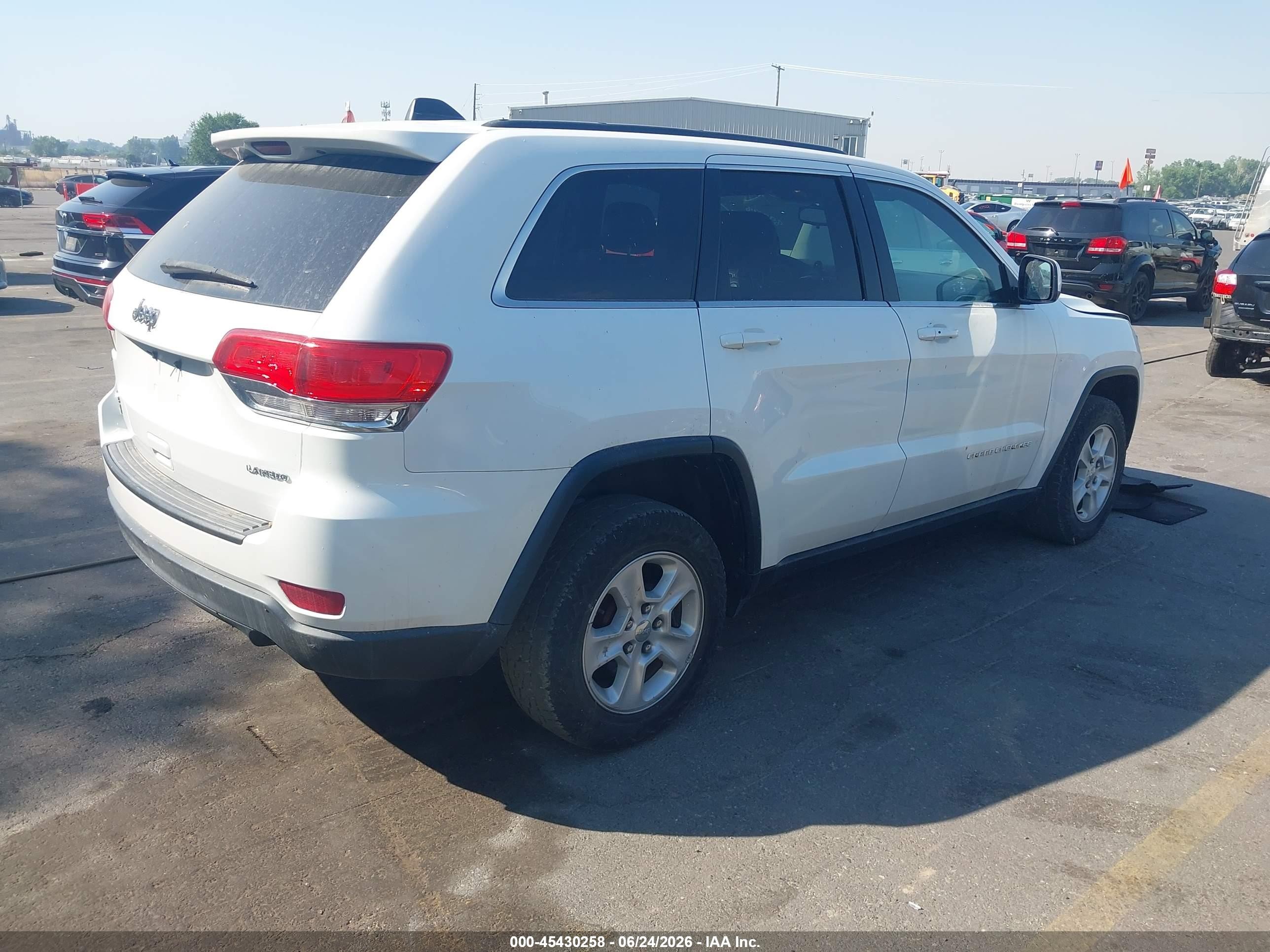 2015 Jeep Grand Cherokee VIN 1C4RJFAG2FC893783 IAAI salvage auction — Front & Rear, Nrc Lienholder Repossession Paperwork (Utah), sold $2,200 on 2026-07-09 (photo 4)
