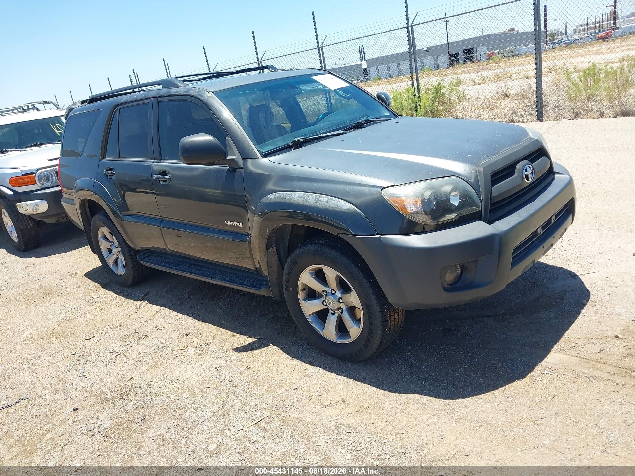 2006 Toyota 4Runner VIN JTEZT17R068009571 IAAI salvage auction — Normal Wear, Clear-Dealer Only (Arizona), sold $3,125 on 2026-07-02 (photo 1)