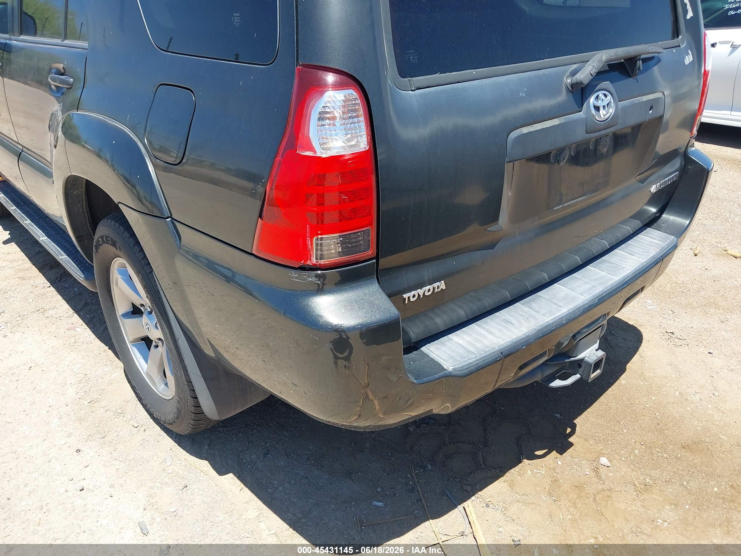 2006 Toyota 4Runner VIN JTEZT17R068009571 IAAI salvage auction — Normal Wear, Clear-Dealer Only (Arizona), sold $3,125 on 2026-07-02 (photo 6)