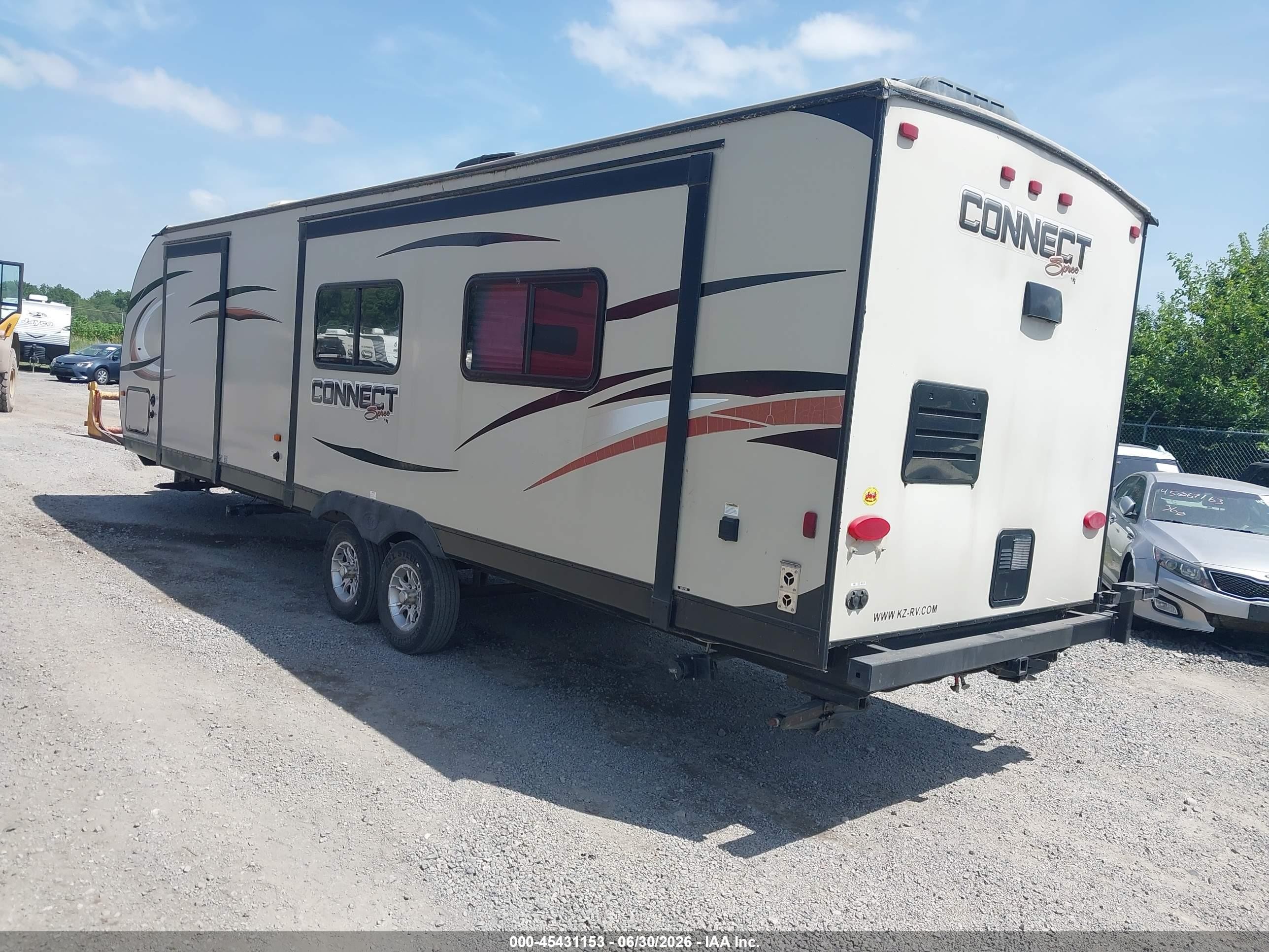 2016 K-z inc Connect VIN 4EZTL3229G8022528 IAAI salvage auction — Top/Roof, Salvage (Illinois), sold $1,750 on 2026-08-19 (photo 3)