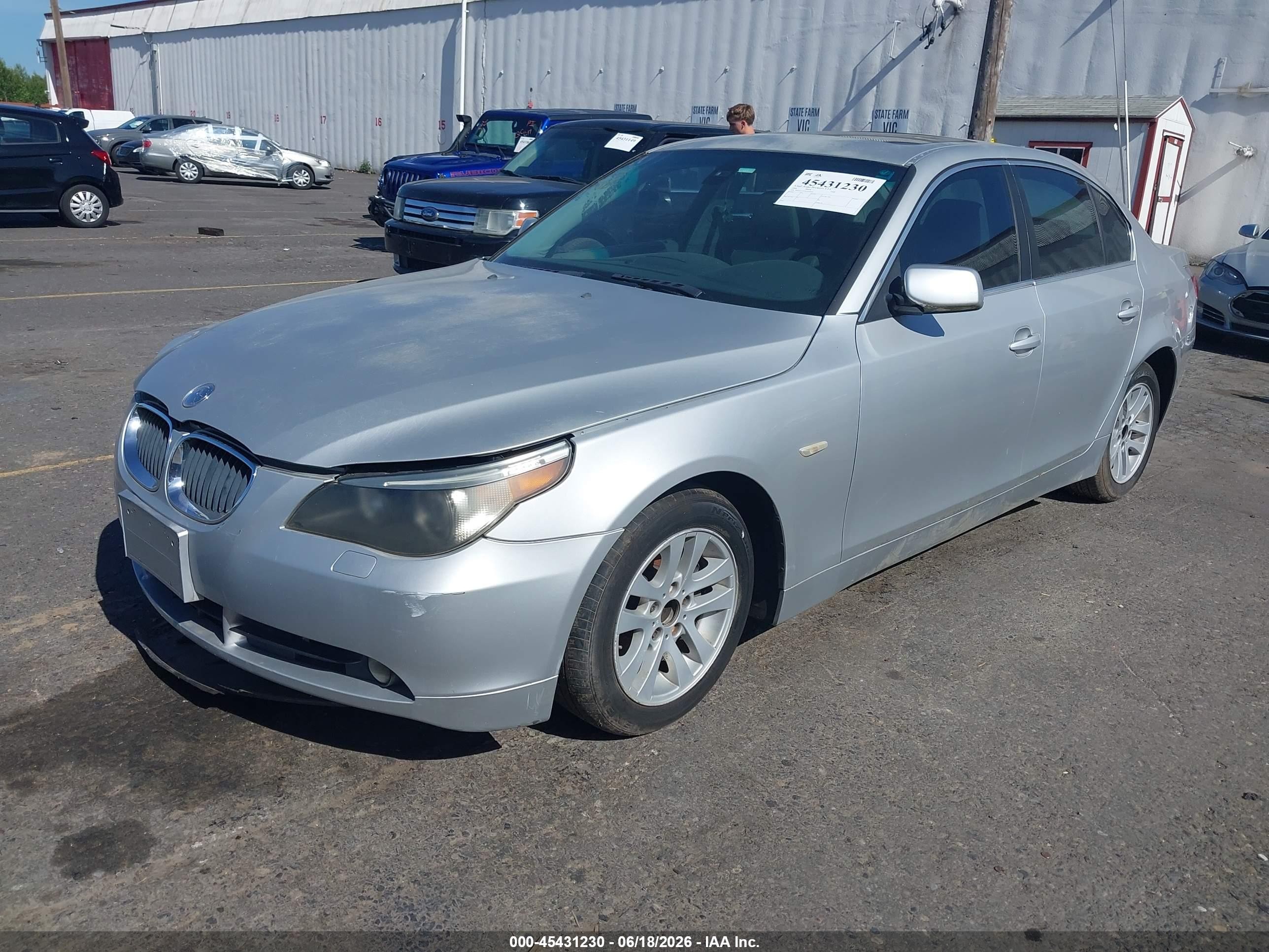 2006 BMW 5 Series VIN WBANE73536CM34294 IAAI salvage auction — Front End, Clear (Indiana), sold $550 on 2026-07-09 (photo 2)