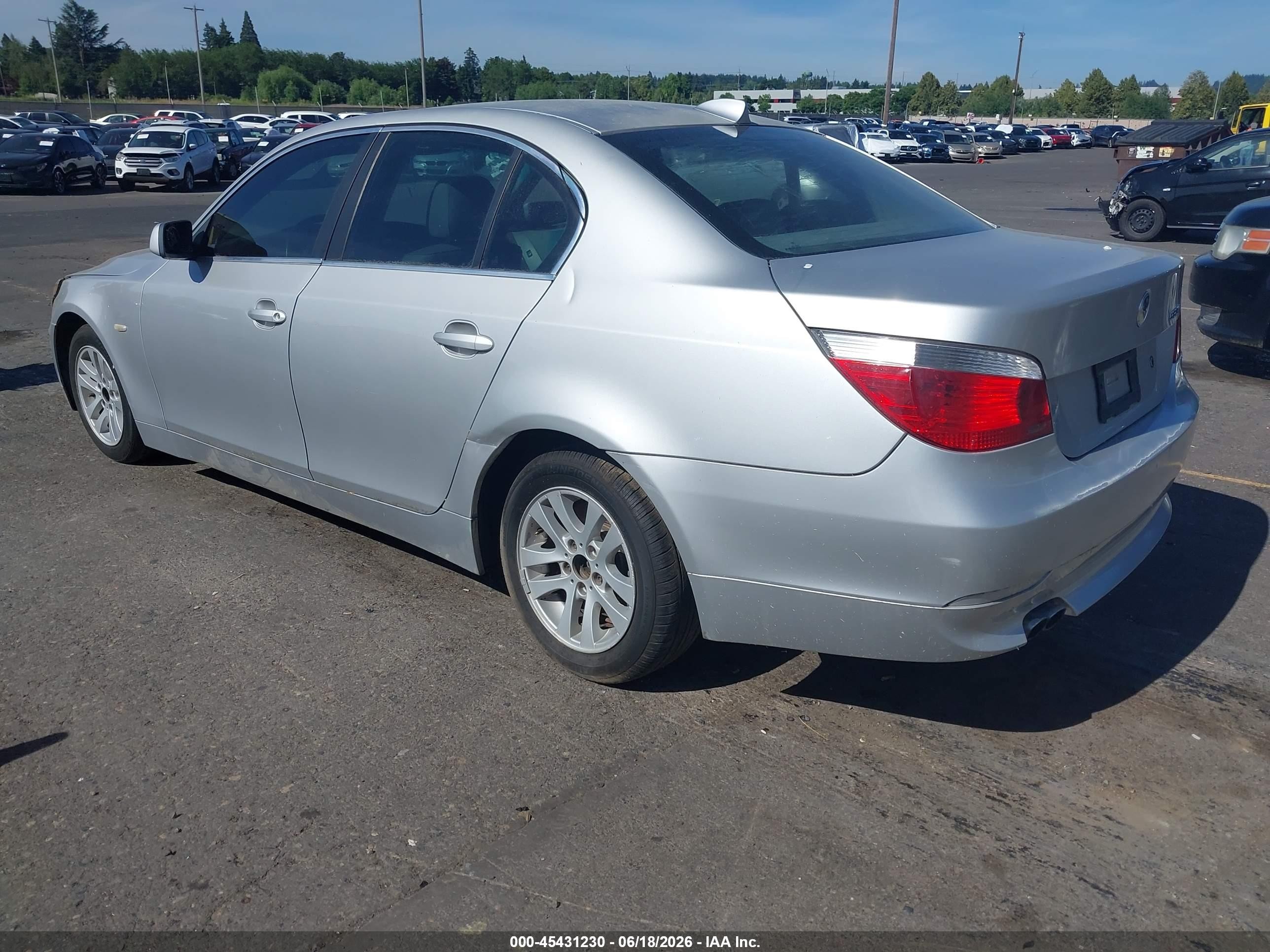 2006 BMW 5 Series VIN WBANE73536CM34294 IAAI salvage auction — Front End, Clear (Indiana), sold $550 on 2026-07-09 (photo 3)