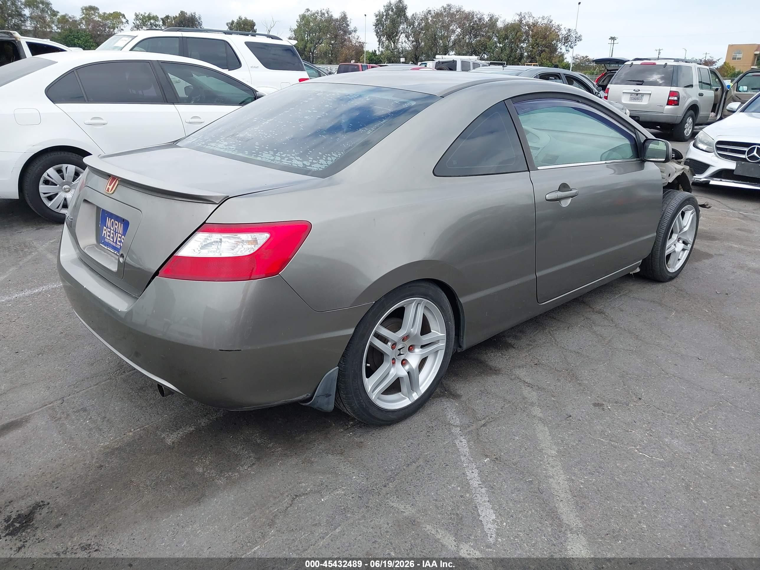 2006 Honda Civic VIN 2HGFG12656H533450 IAAI salvage auction — Normal Wear, Salvage (California), sold $325 on 2026-07-09 (photo 4)
