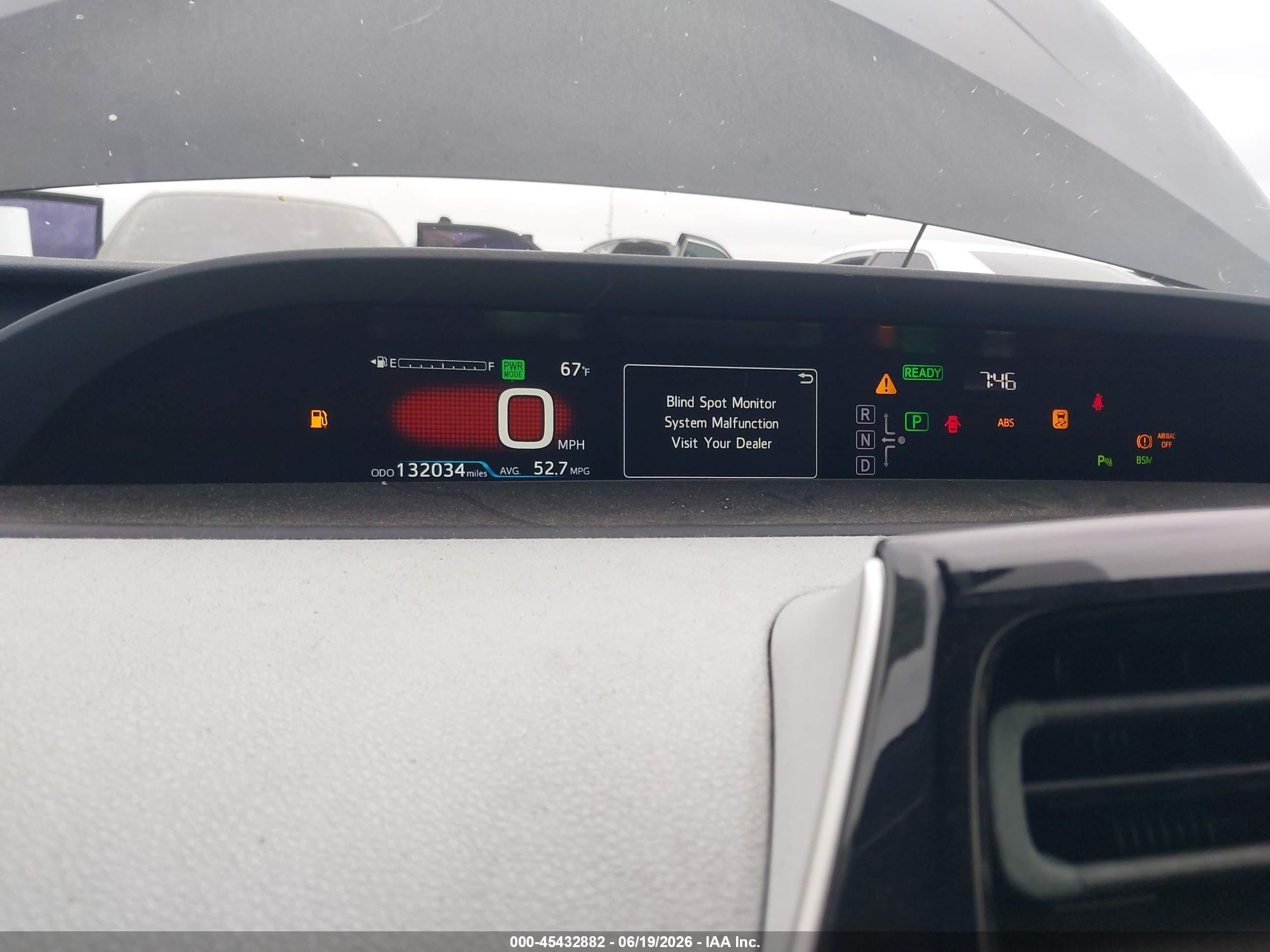 2017 Toyota Prius VIN JTDKARFU3H3047649 IAAI salvage auction — Rear End, Salvage (California), sold $3,200 on 2026-07-09 (photo 7)