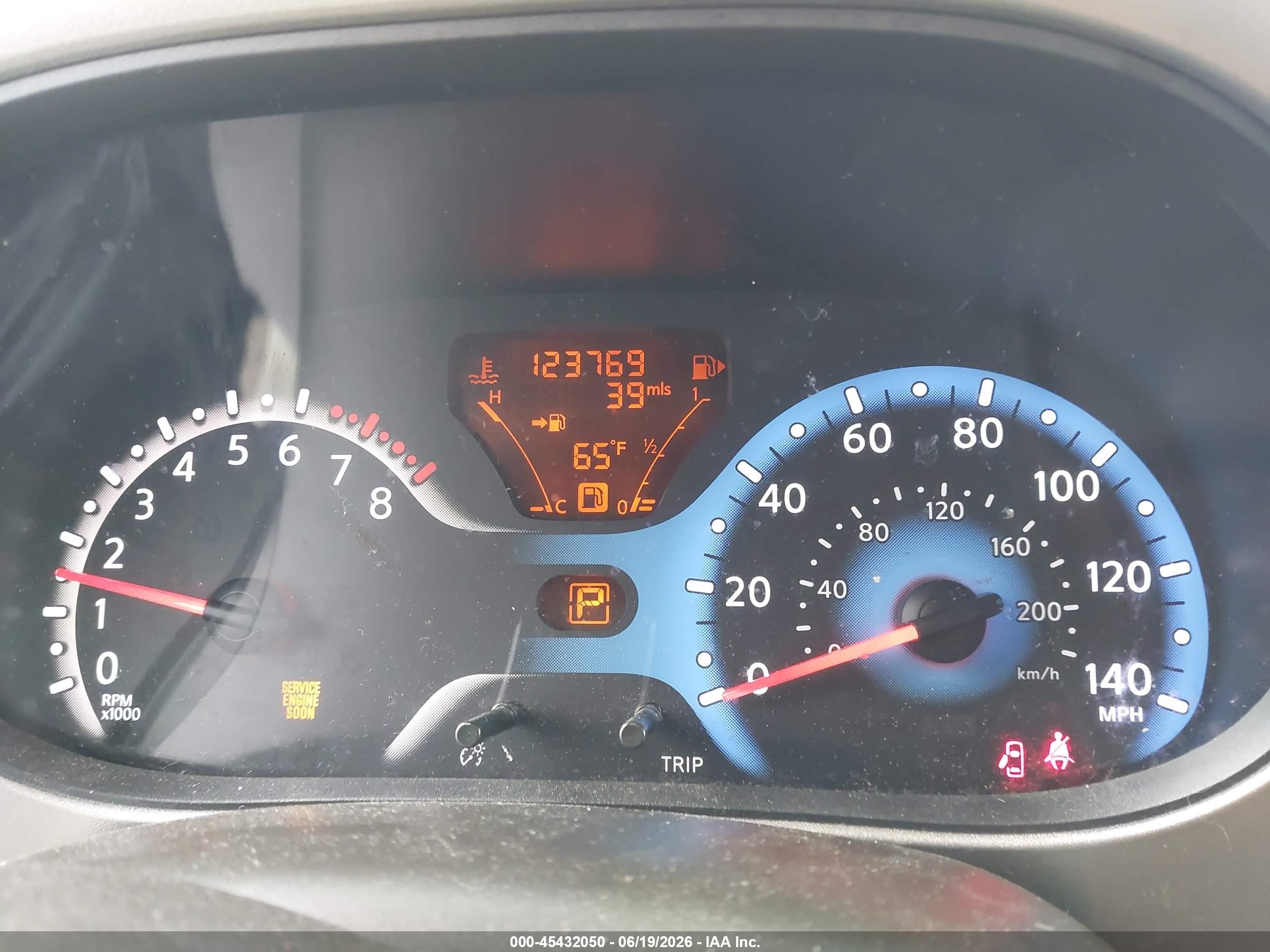 2010 Nissan Cube VIN JN8AZ2KR1AT169773 IAAI salvage auction — Normal Wear, Clear - Dealer Only (California), sold $325 on 2026-07-09 (photo 7)