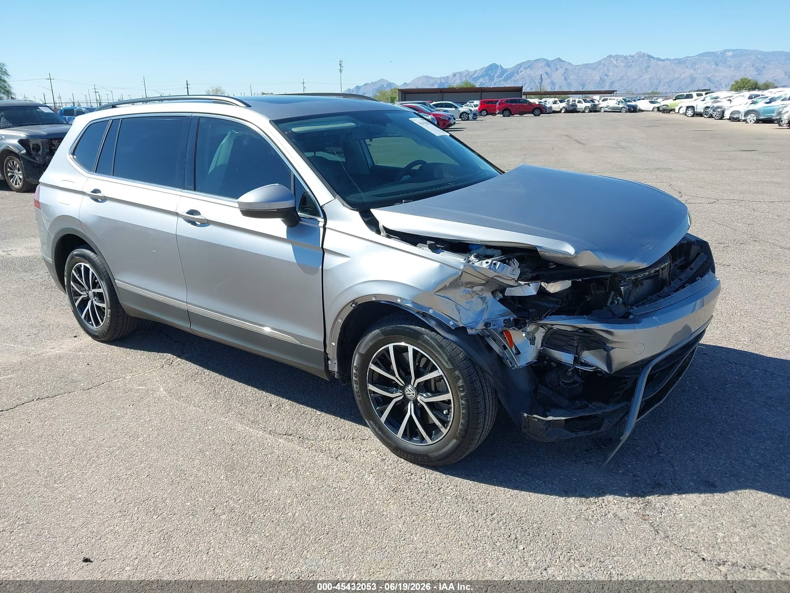2021 Volkswagen Tiguan VIN 3VV3B7AX1MM090601 IAAI salvage auction — Unknown, Salvage (Arizona), sold $3,950 on 2026-07-09 (photo 1)