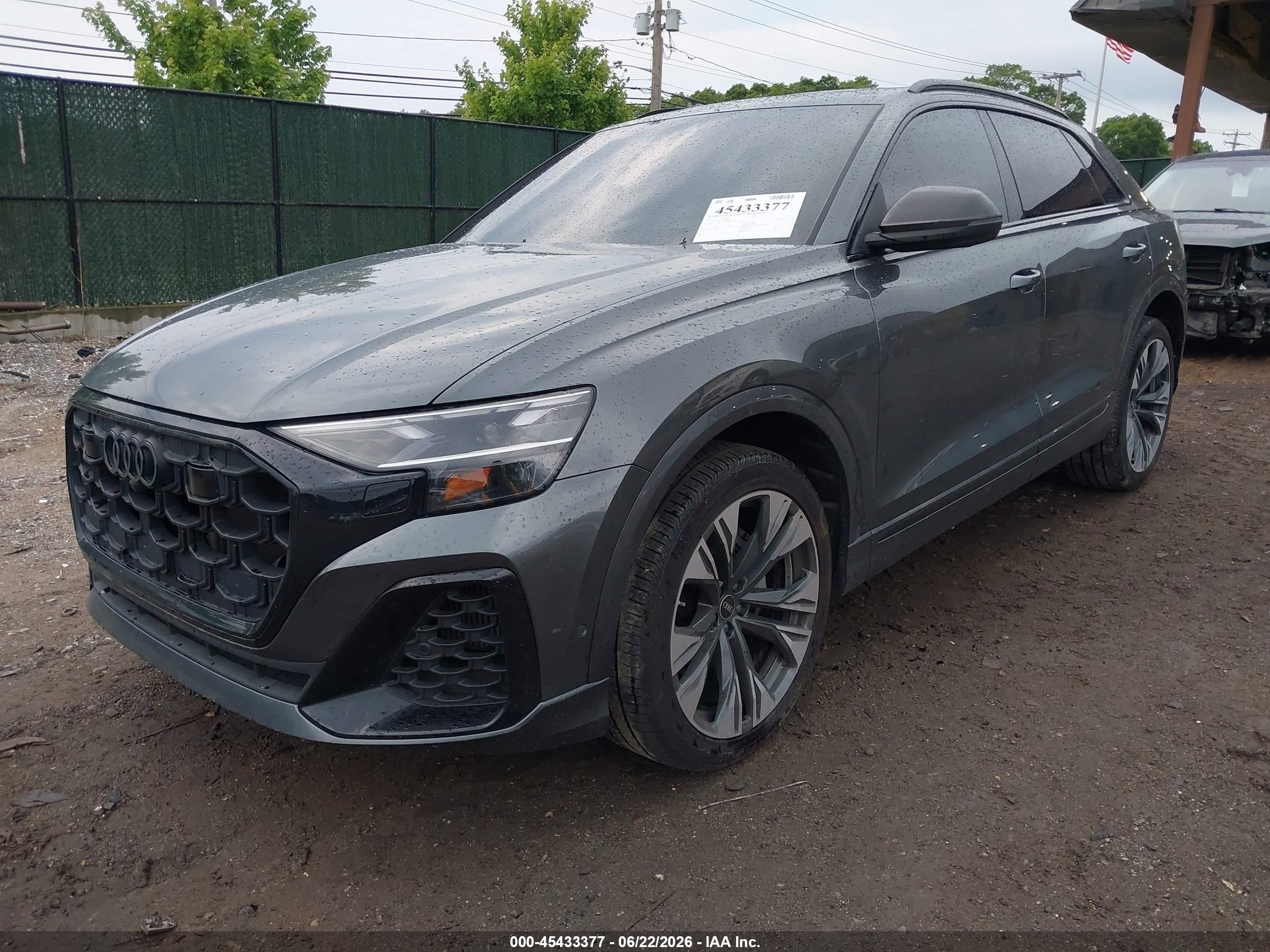 2025 Audi Q8 VIN WA1EVBF1XSD008342 IAAI salvage auction — Top/Roof, Mv-907A (New York), sold $36,325 on 2026-08-10 (photo 2)