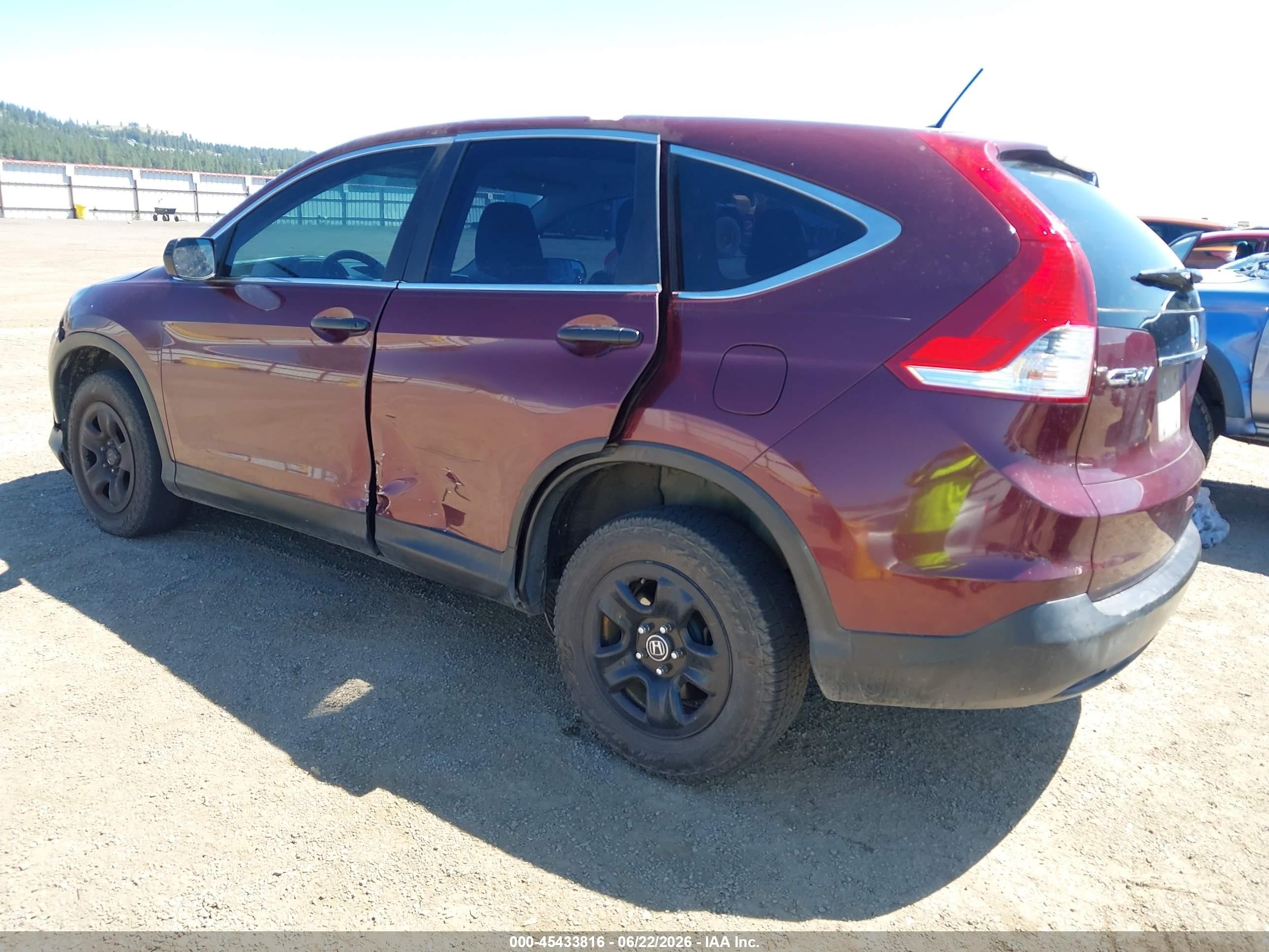 2014 Honda CR-V VIN 5J6RM4H32EL062047 IAAI salvage auction — Unknown, Bill Of Sale (Washington), sold $1,450 on 2026-07-11 (photo 3)