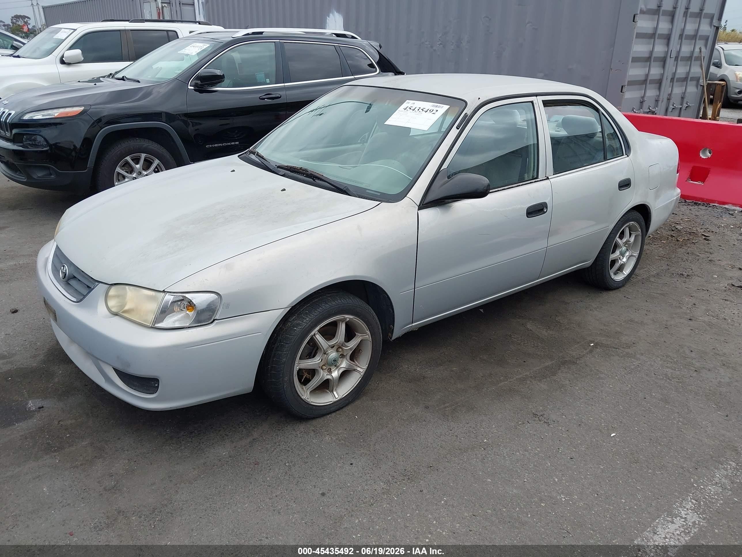 2001 Toyota Corolla VIN 1NXBR12EX1Z445042 IAAI salvage auction — Normal Wear, Clear - Dealer Only (California), sold $650 on 2026-07-02 (photo 2)