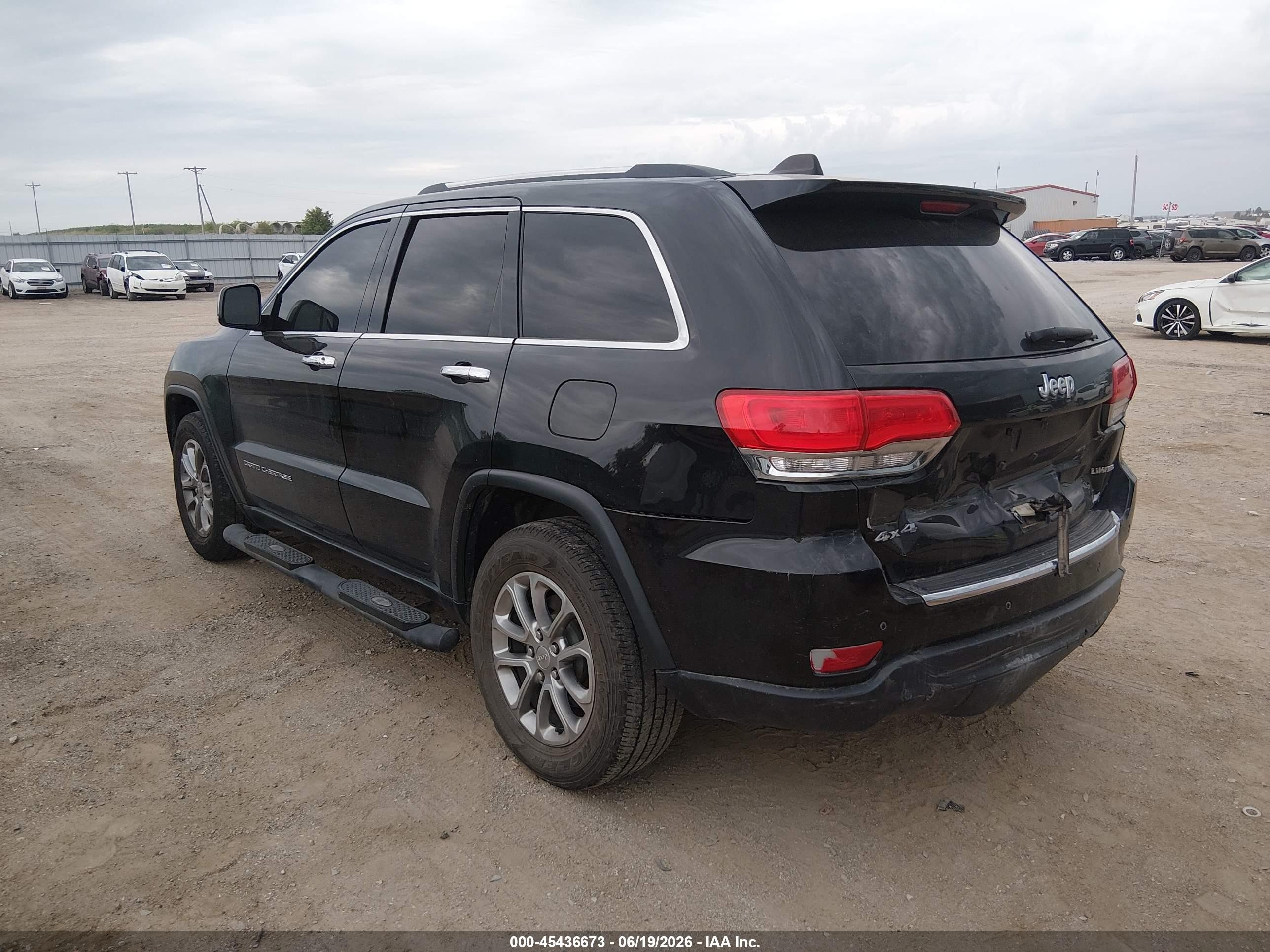 2015 Jeep Grand Cherokee VIN 1C4RJFBGXFC913759 IAAI salvage auction — Rear End, Certificate Of Title (Nebraska), sold $2,600 on 2026-07-12 (photo 3)