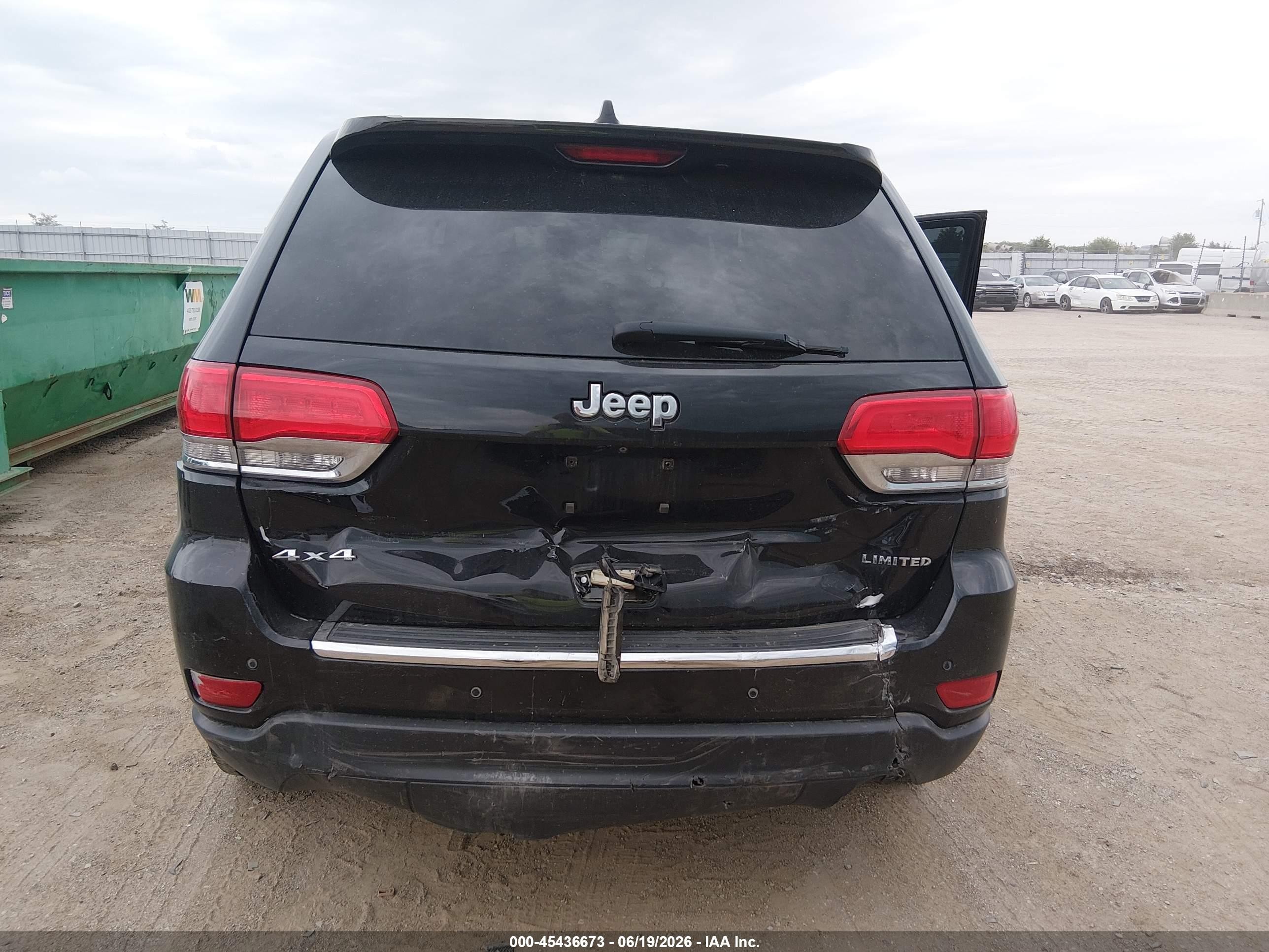 2015 Jeep Grand Cherokee VIN 1C4RJFBGXFC913759 IAAI salvage auction — Rear End, Certificate Of Title (Nebraska), sold $2,600 on 2026-07-12 (photo 6)