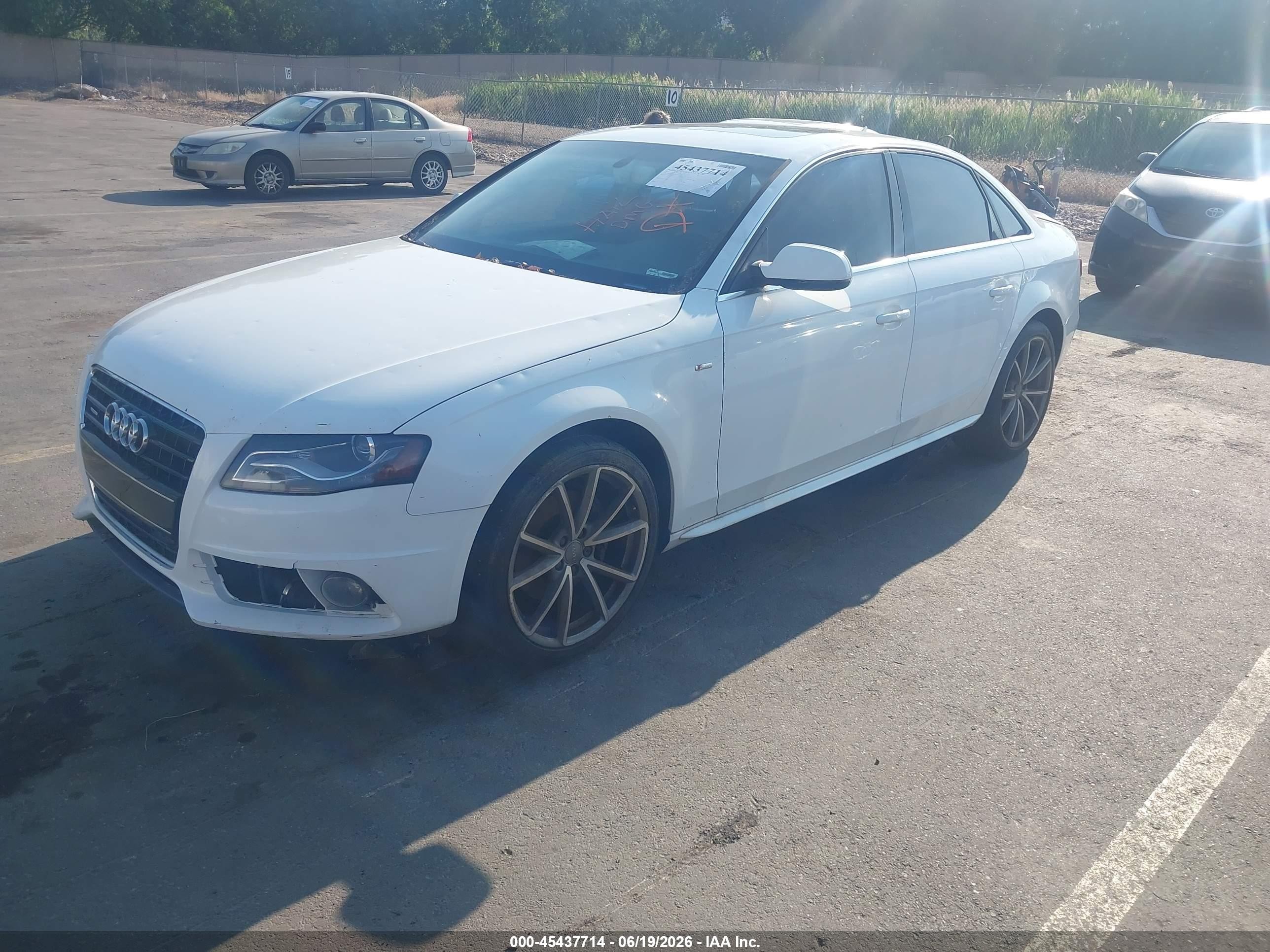2012 Audi A4 VIN WAUFFAFL7CN016135 IAAI salvage auction — Normal Wear, Clear (Utah), sold $350 on 2026-07-09 (photo 2)
